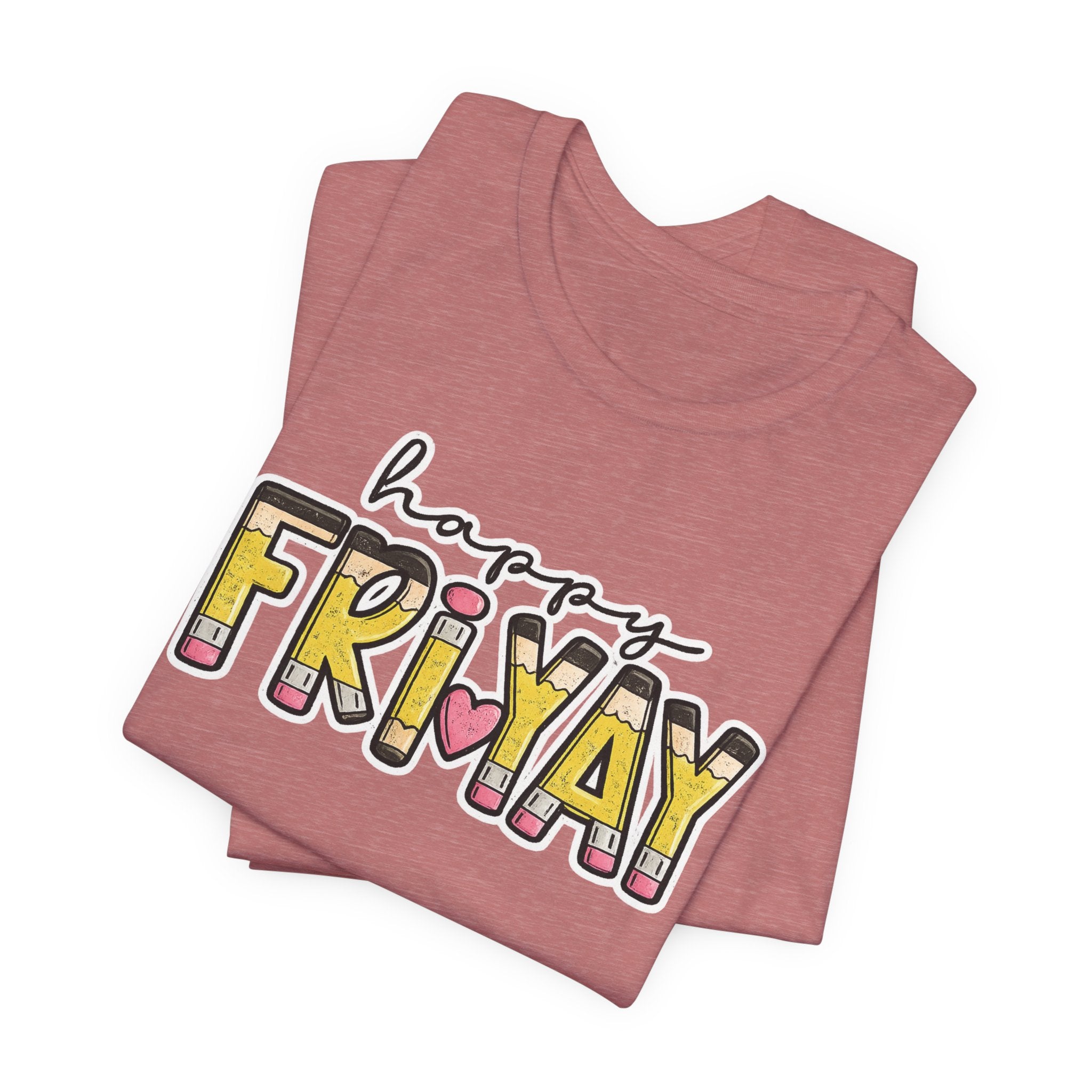 Happy Friyay Teacher Shirt  Friday Teacher Tee  Pencil Graphic T-Shirt