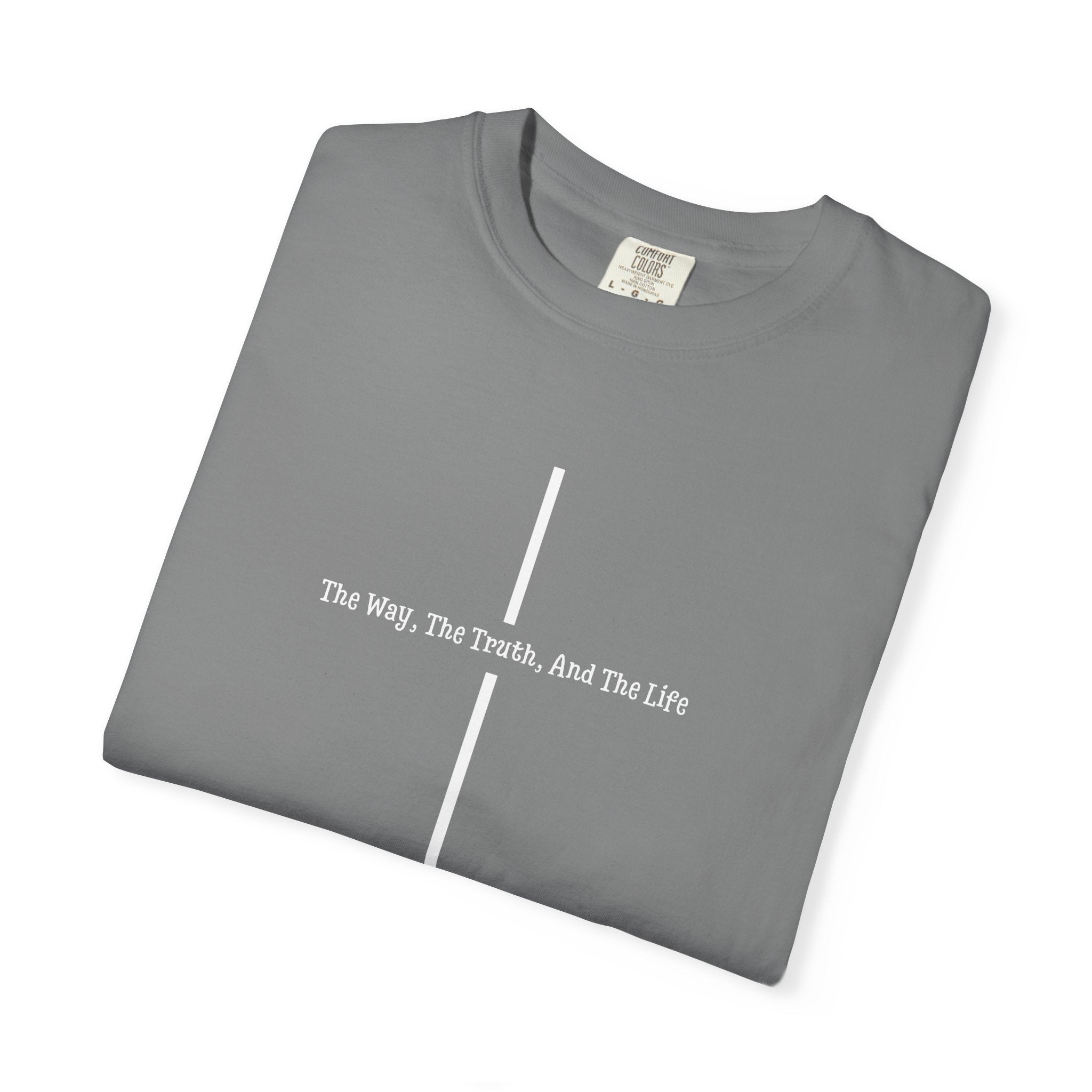 John 14:6 Shirt The Way The Truth The Life, Minimalist Christian Cross Tee, Faith T-Shirt, Scripture Verse Religious Gift
