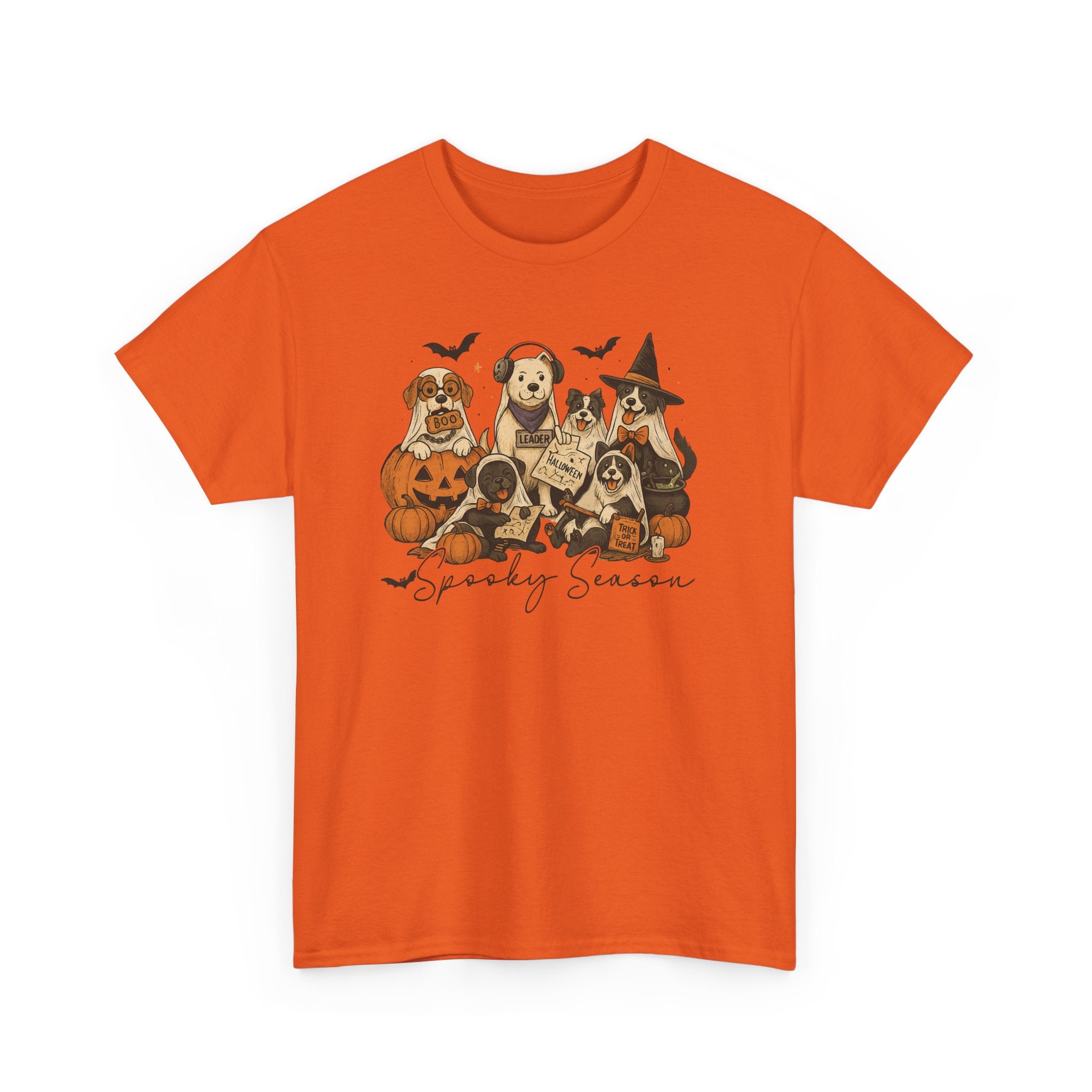 Spooky Season Dog Halloween Shirt | Cute Ghost Dogs Pumpkin Tee | Fall Dog Lover T-Shirt