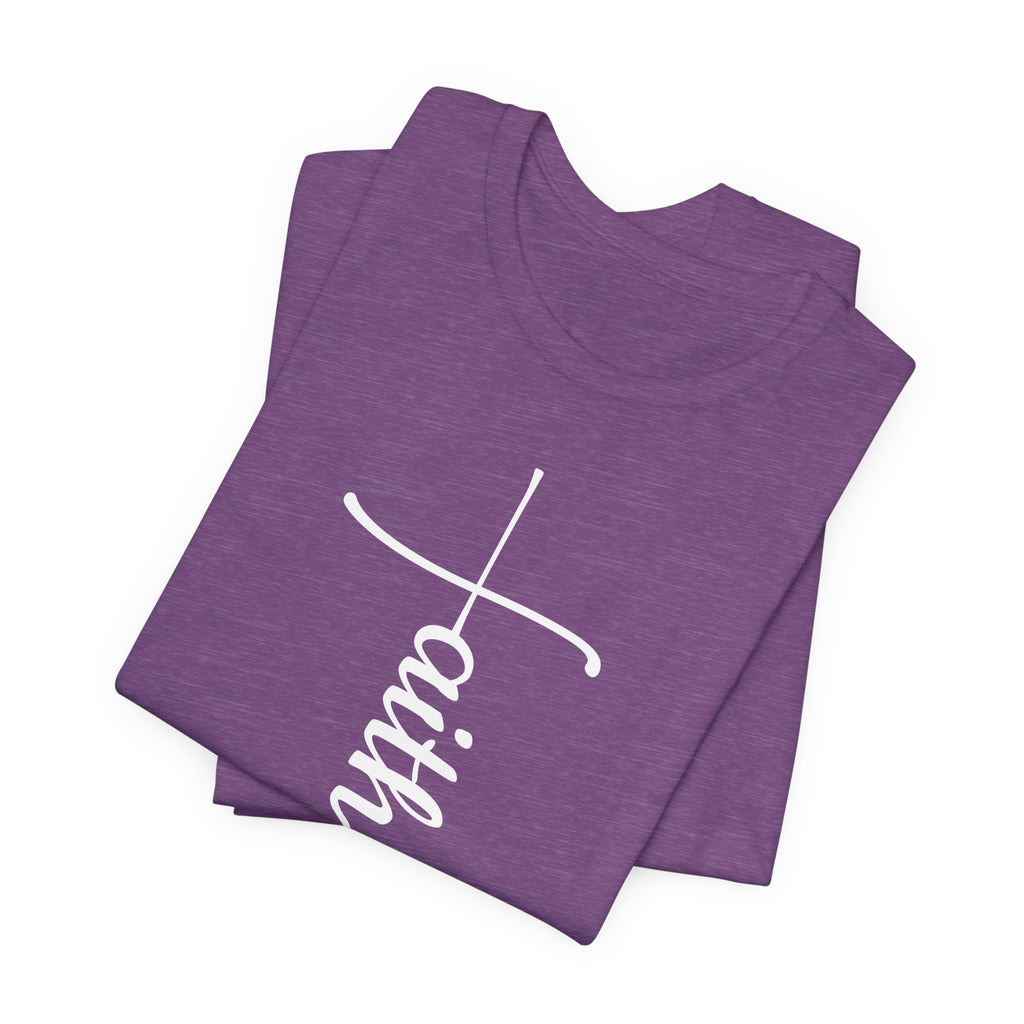 Faith Cross Shirt, Christian T-Shirt, Minimalist Scripture Tee, Bella Canvas 3001 Unisex, Religious Gift for Women Men
