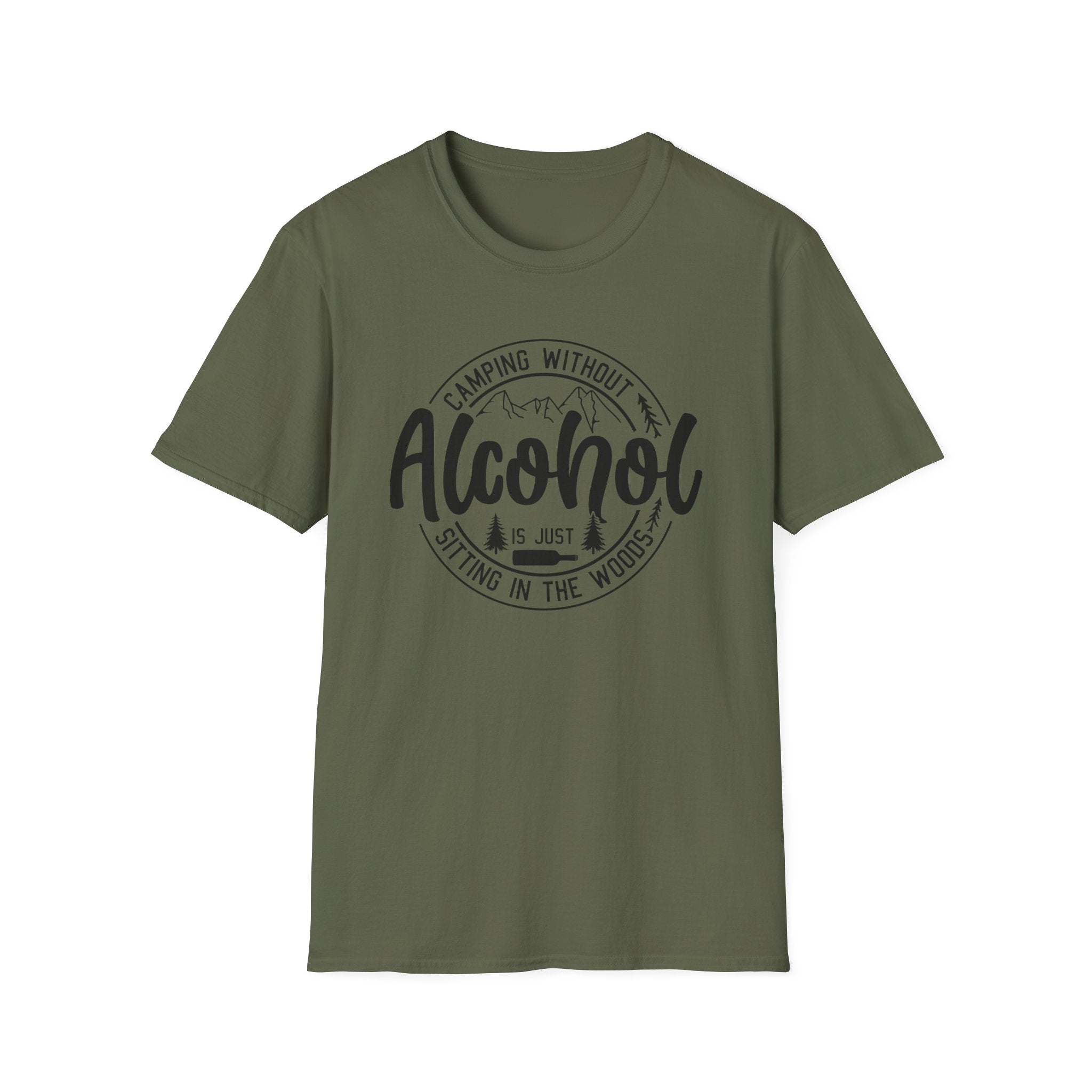 Camping Without Alcohol T-Shirt — Funny Outdoor Camping Tee