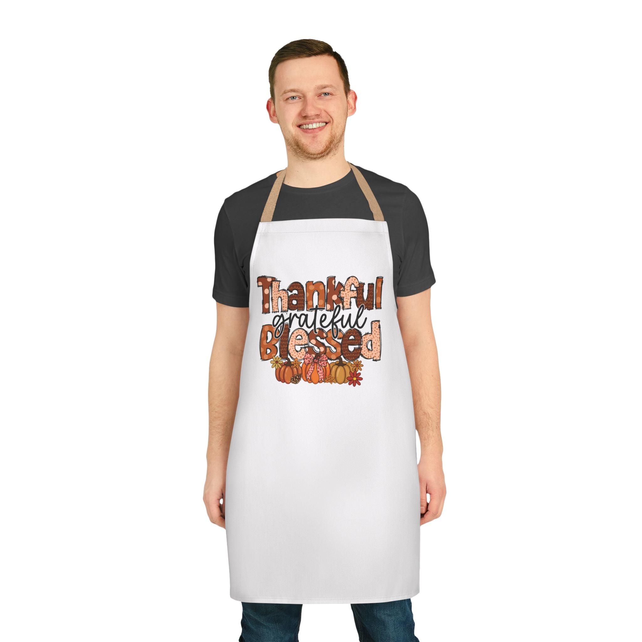 Thankful Grateful Blessed Apron for Home Chefs, Thanksgiving Kitchen Gift, Cooking Lovers Apron, Holiday Cooking Gear, Cute Cooking [...]
