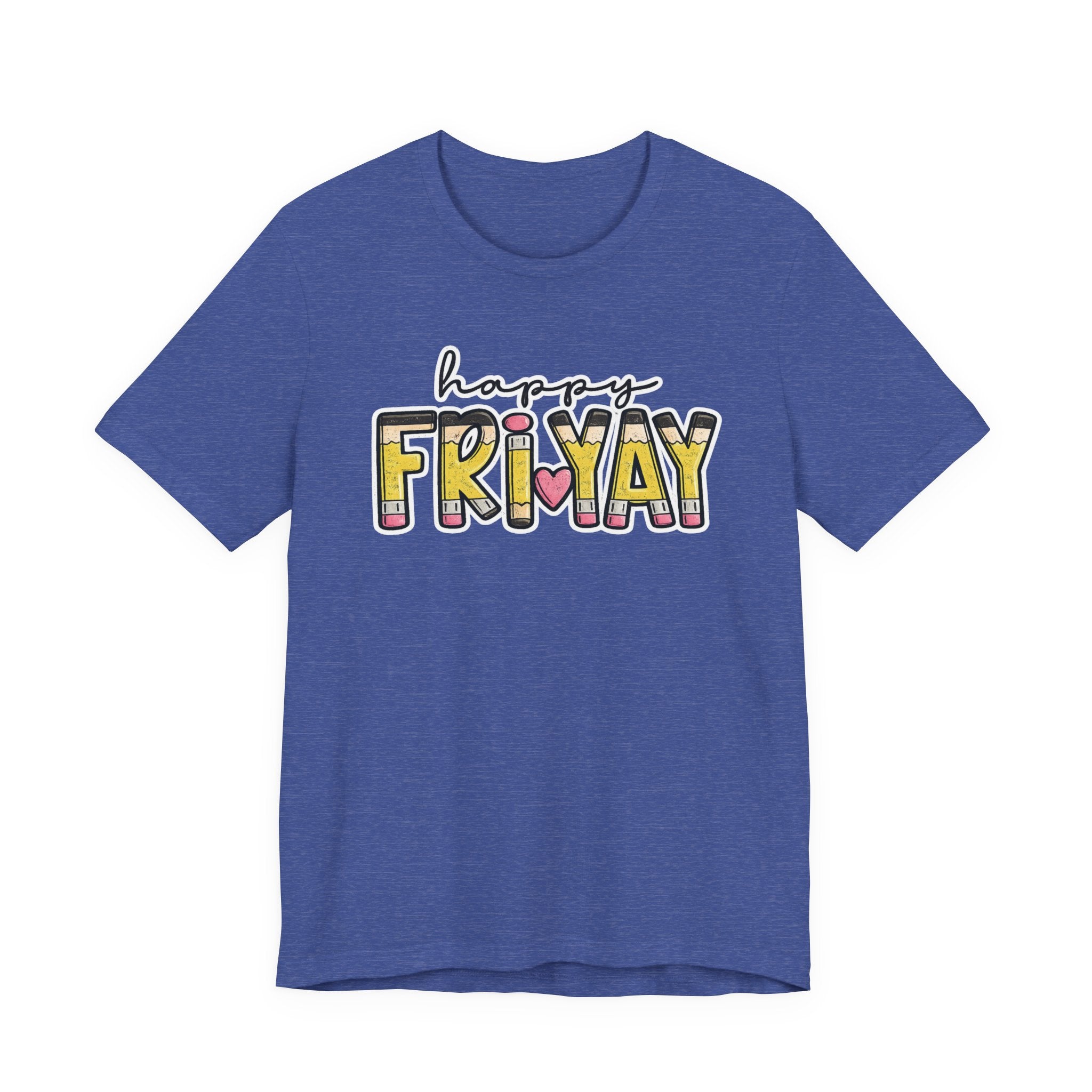 Happy Friyay Teacher Shirt  Friday Teacher Tee  Pencil Graphic T-Shirt