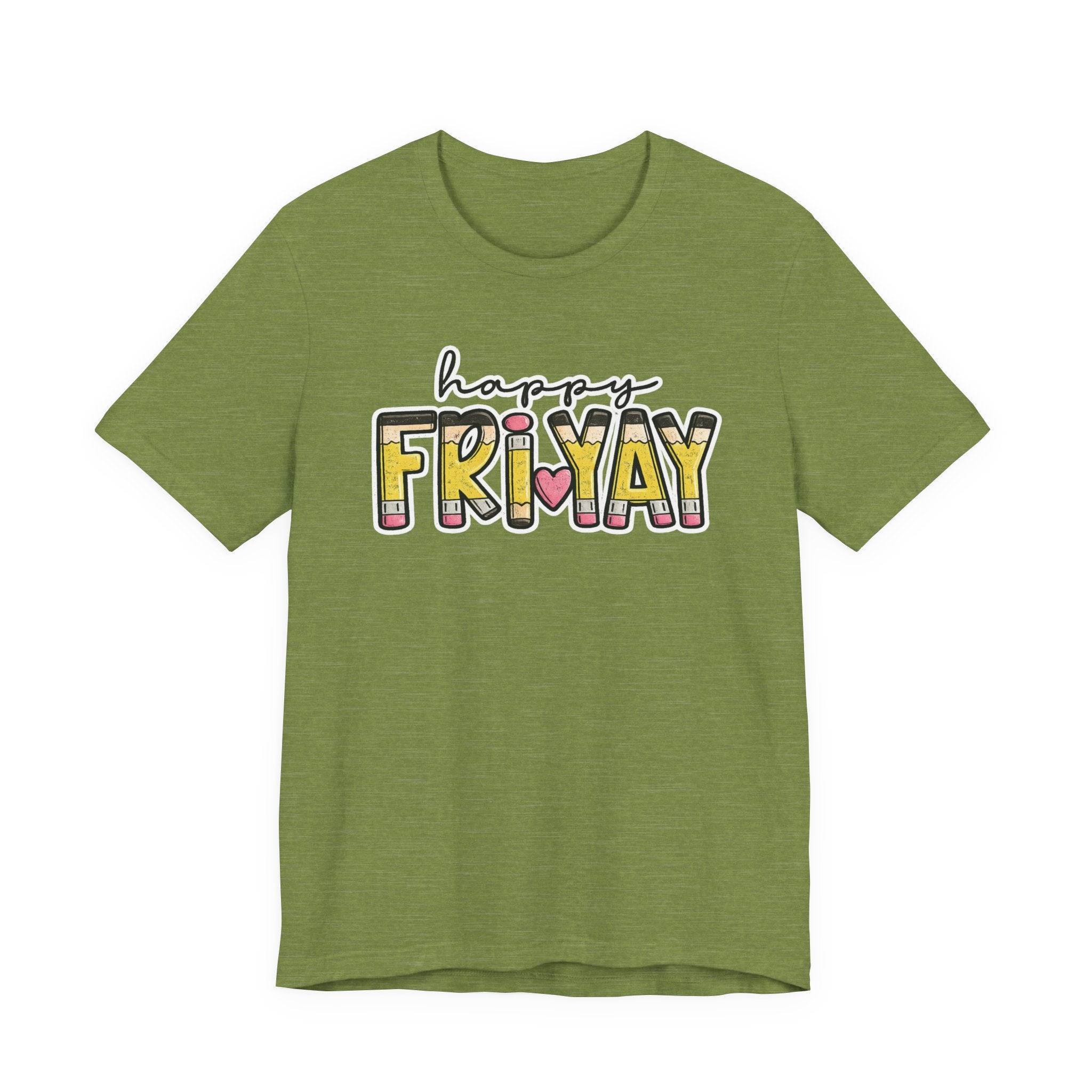 Happy Friyay Teacher Shirt  Friday Teacher Tee  Pencil Graphic T-Shirt