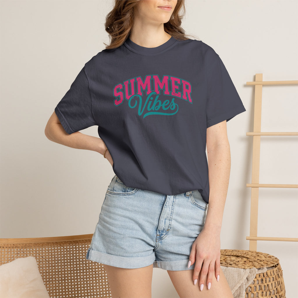 Summer Vibes T-Shirt — Retro Script Graphic Tee