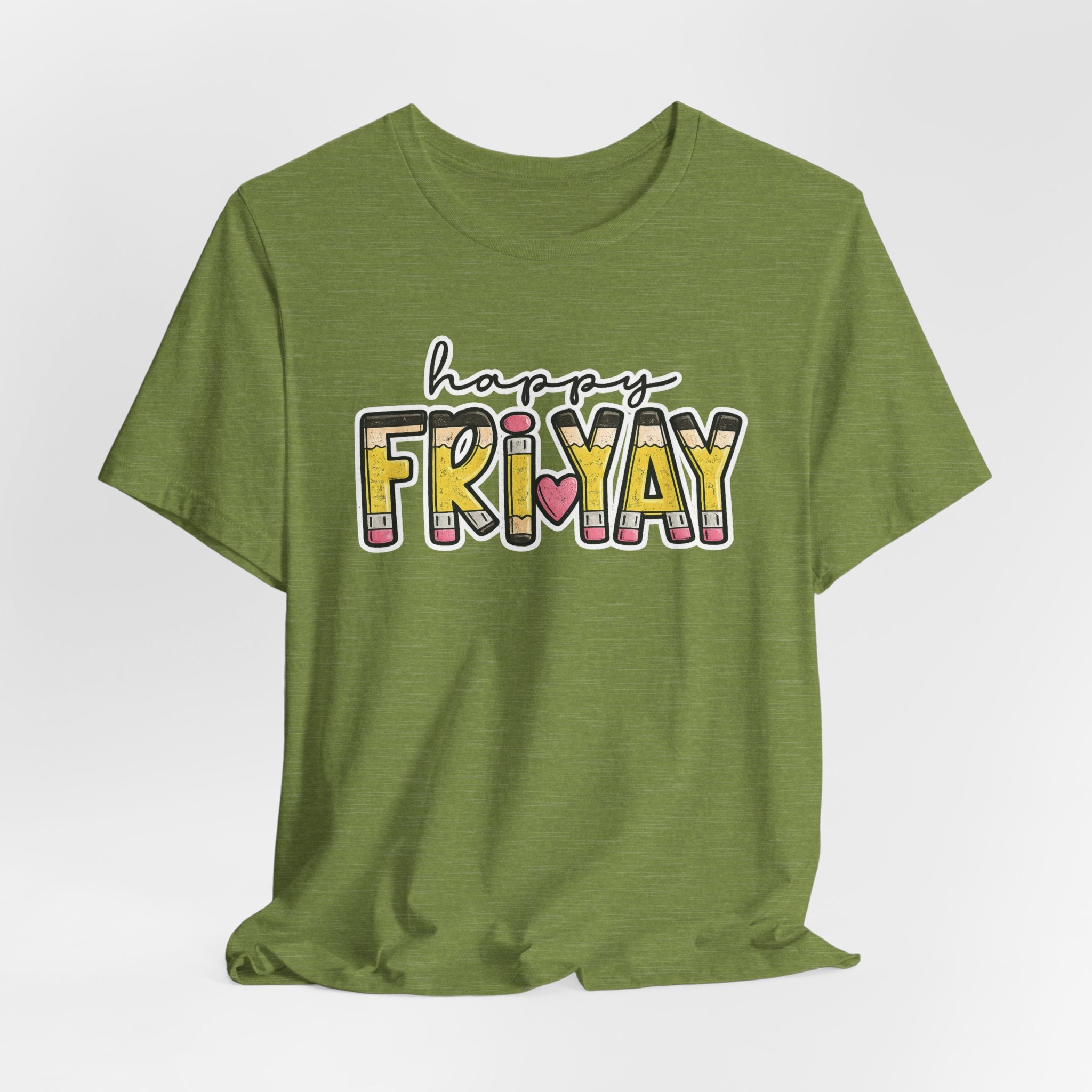 Happy Friyay Teacher Shirt  Friday Teacher Tee  Pencil Graphic T-Shirt