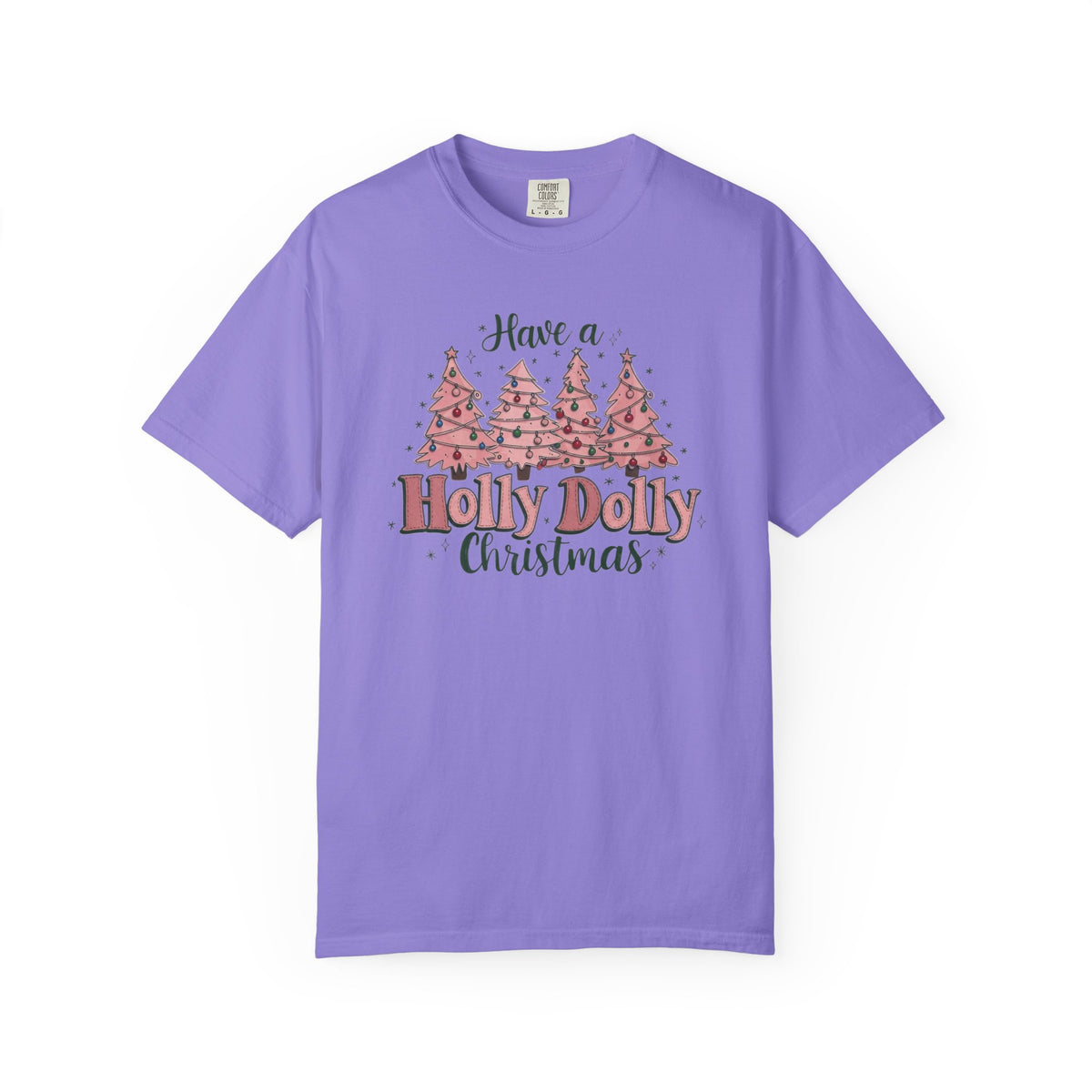 Have a Holly Dolly Christmas T-Shirt | Comfort Colors 1717 Vintage Christmas Graphic Tee
