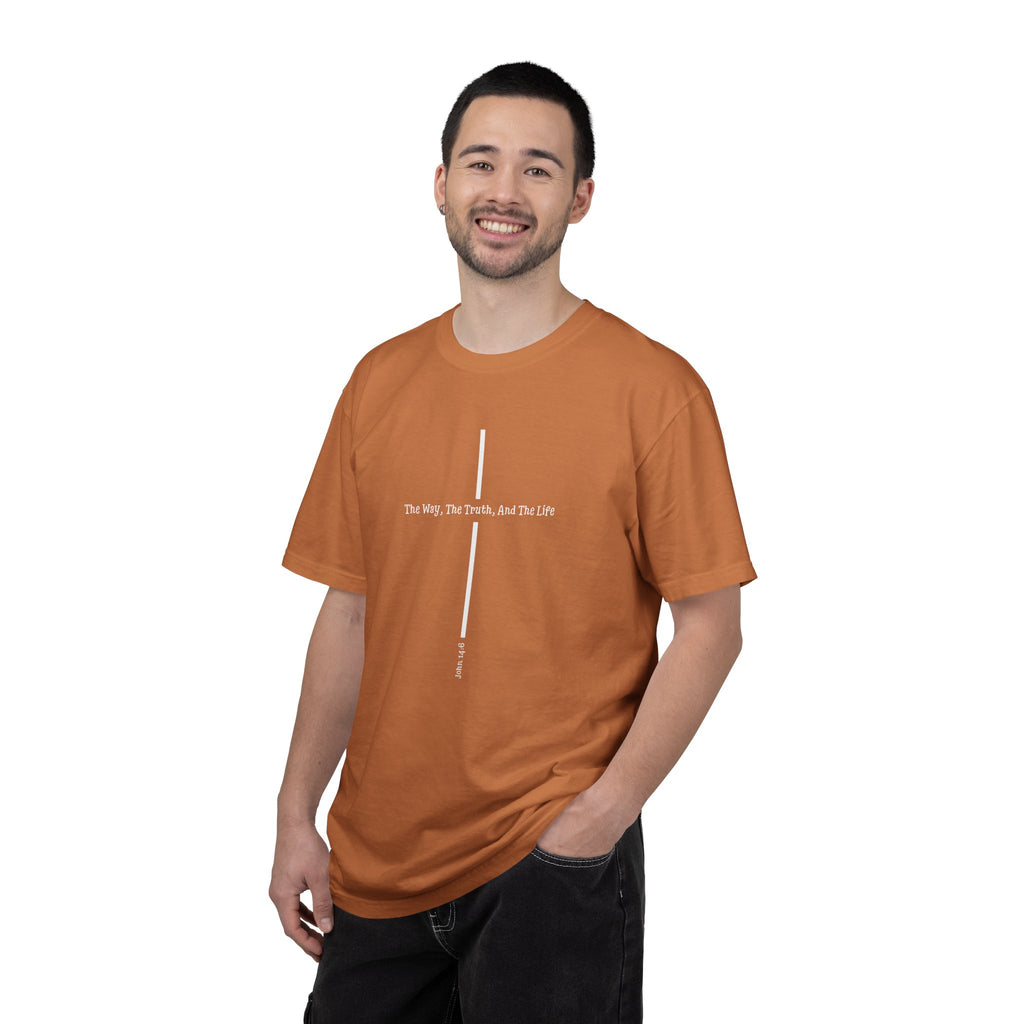 John 14:6 Shirt The Way The Truth The Life, Minimalist Christian Cross Tee, Faith T-Shirt, Scripture Verse Religious Gift