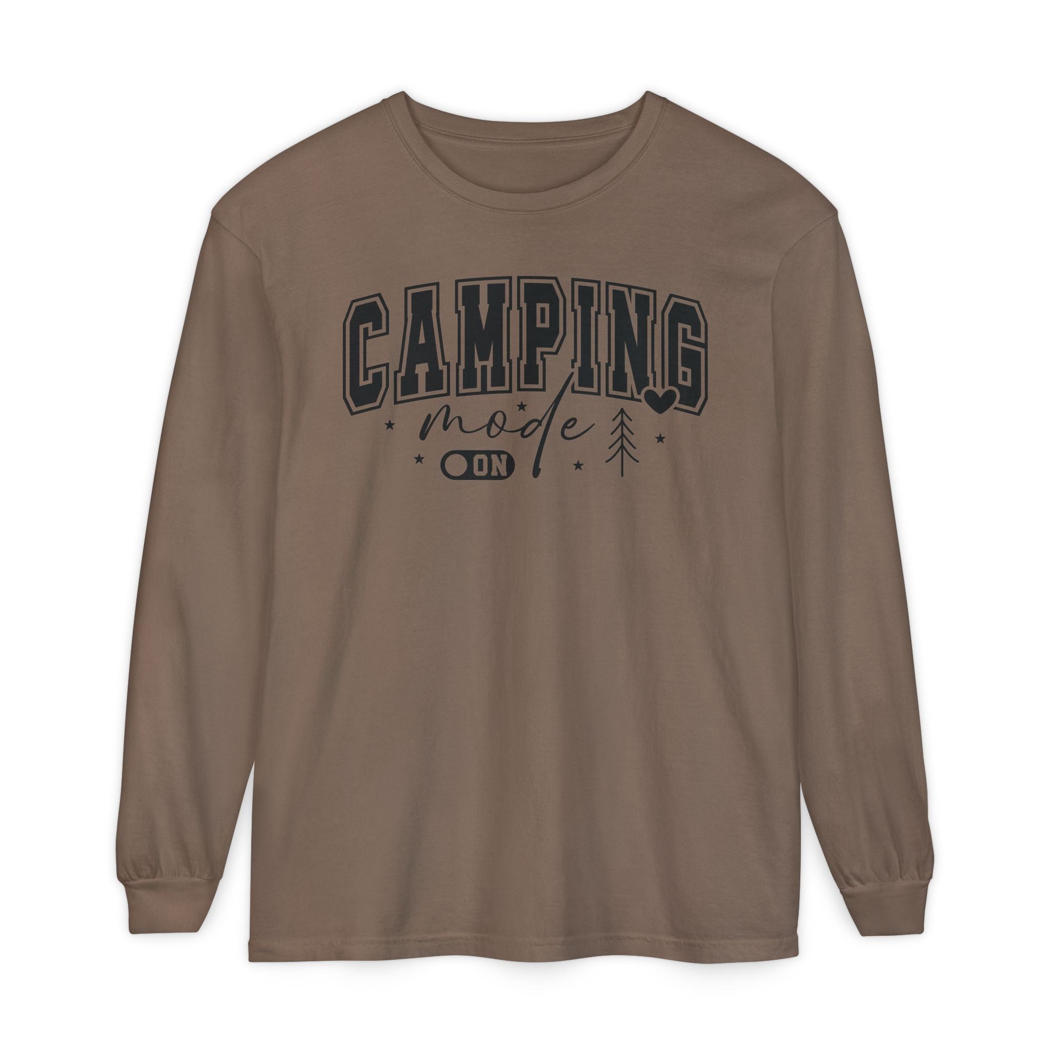 Camping Mode Long Sleeve T-Shirt — Cozy Outdoors Graphic Shirt