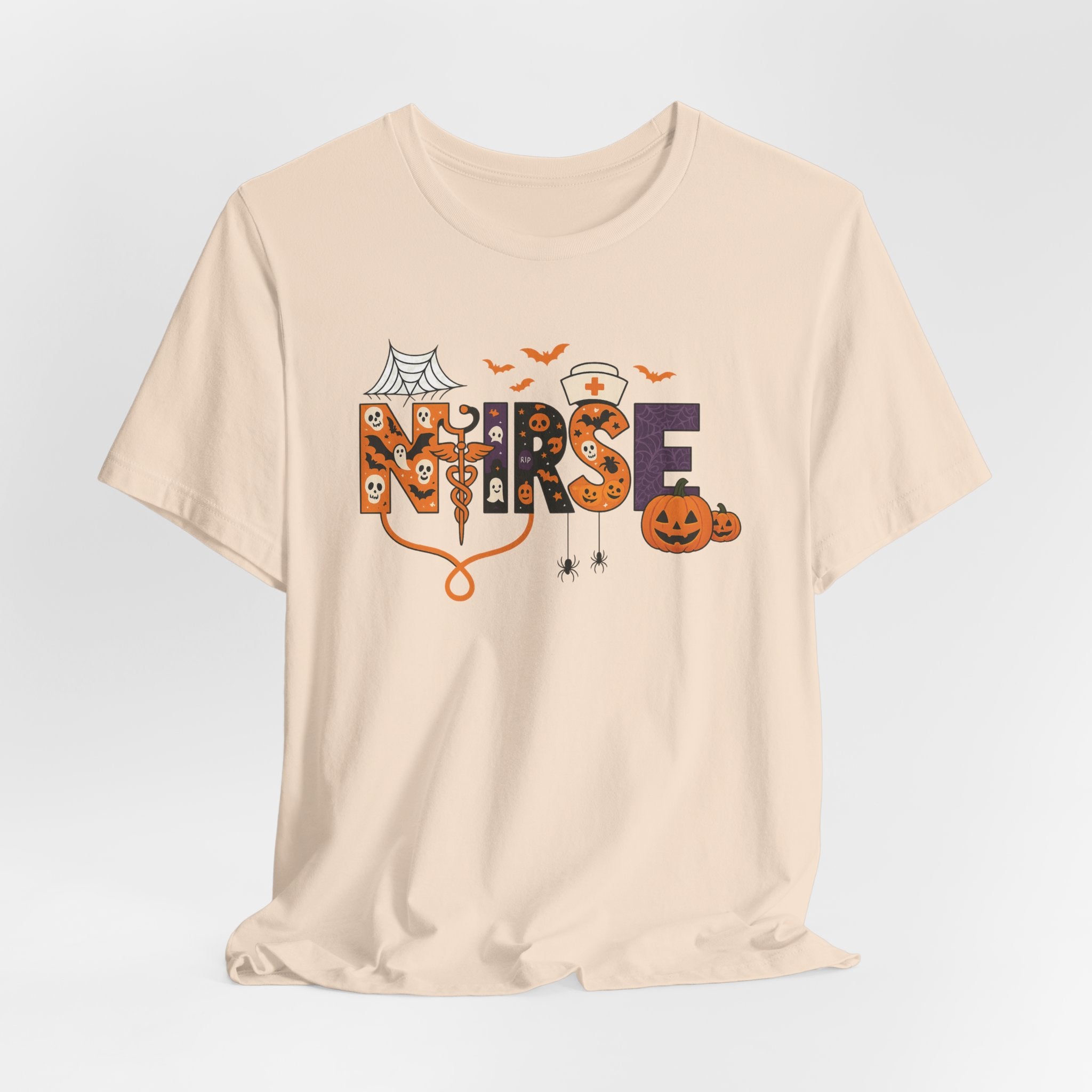 Halloween Nurse T-Shirt, Unisex Short Sleeve Spooky Halloween Costume