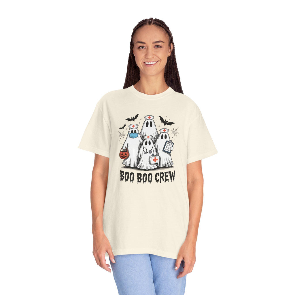 Boo Boo Crew T-Shirt, Unisex Halloween Tee, Ghost-Themed Apparel, Cute Fall Outfit, Casual Spooktacular Gift