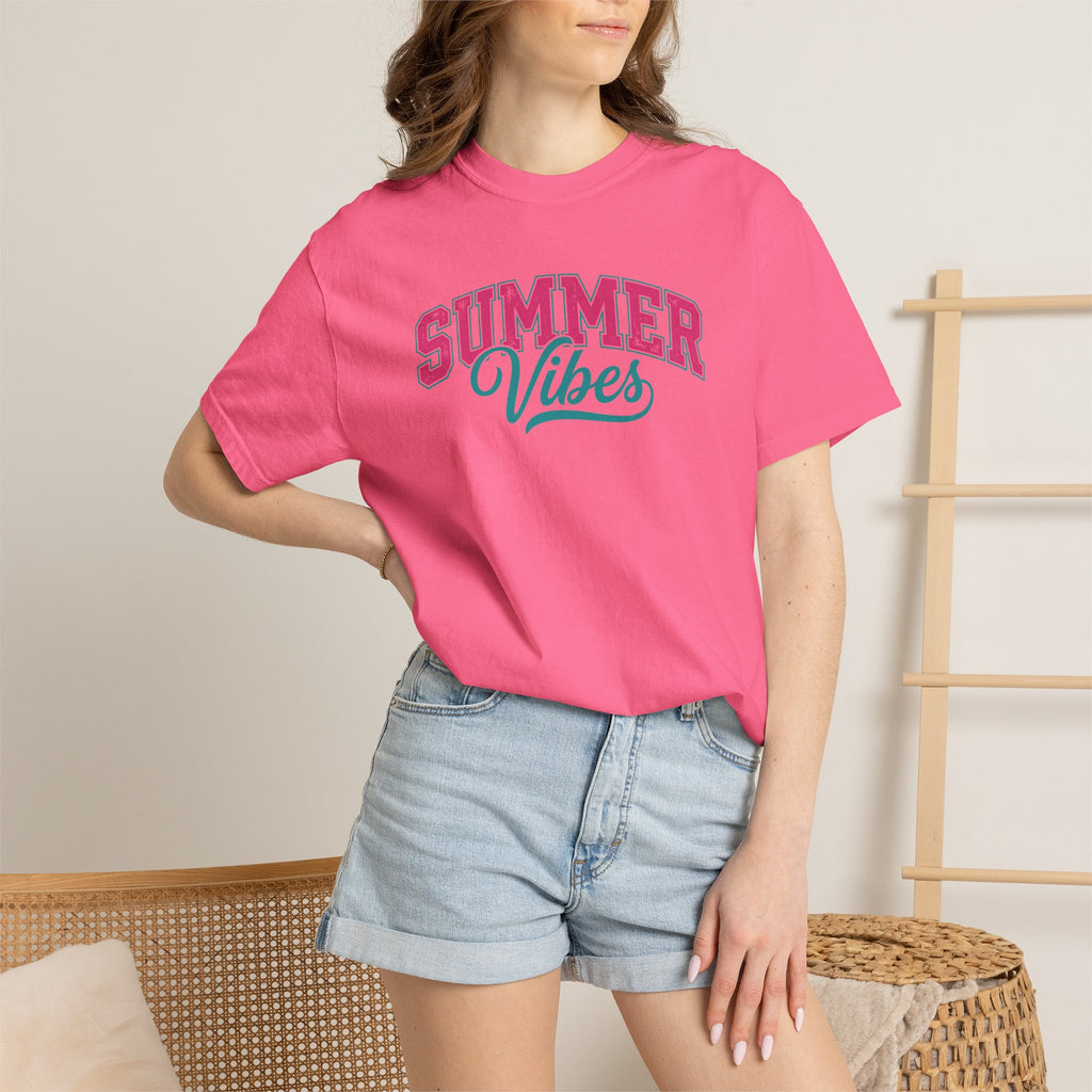Summer Vibes T-Shirt — Retro Script Graphic Tee