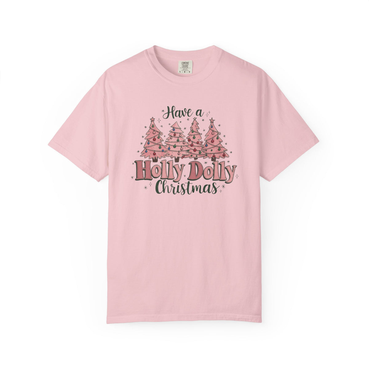Have a Holly Dolly Christmas T-Shirt | Comfort Colors 1717 Vintage Christmas Graphic Tee