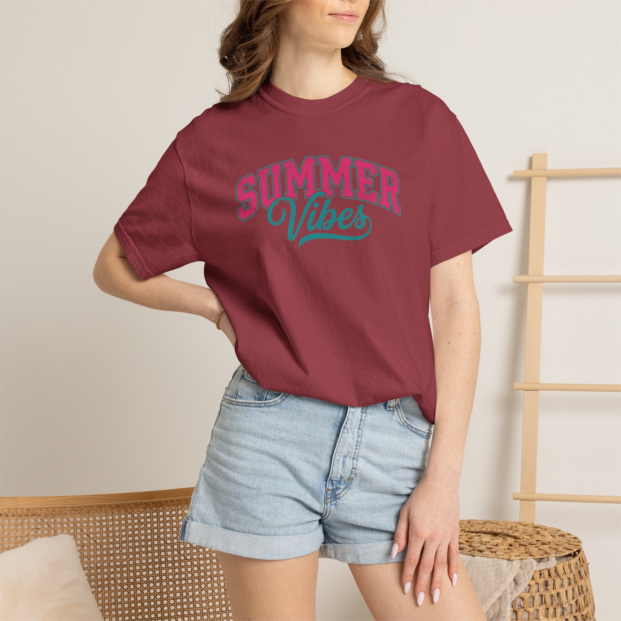 Summer Vibes T-Shirt — Retro Script Graphic Tee