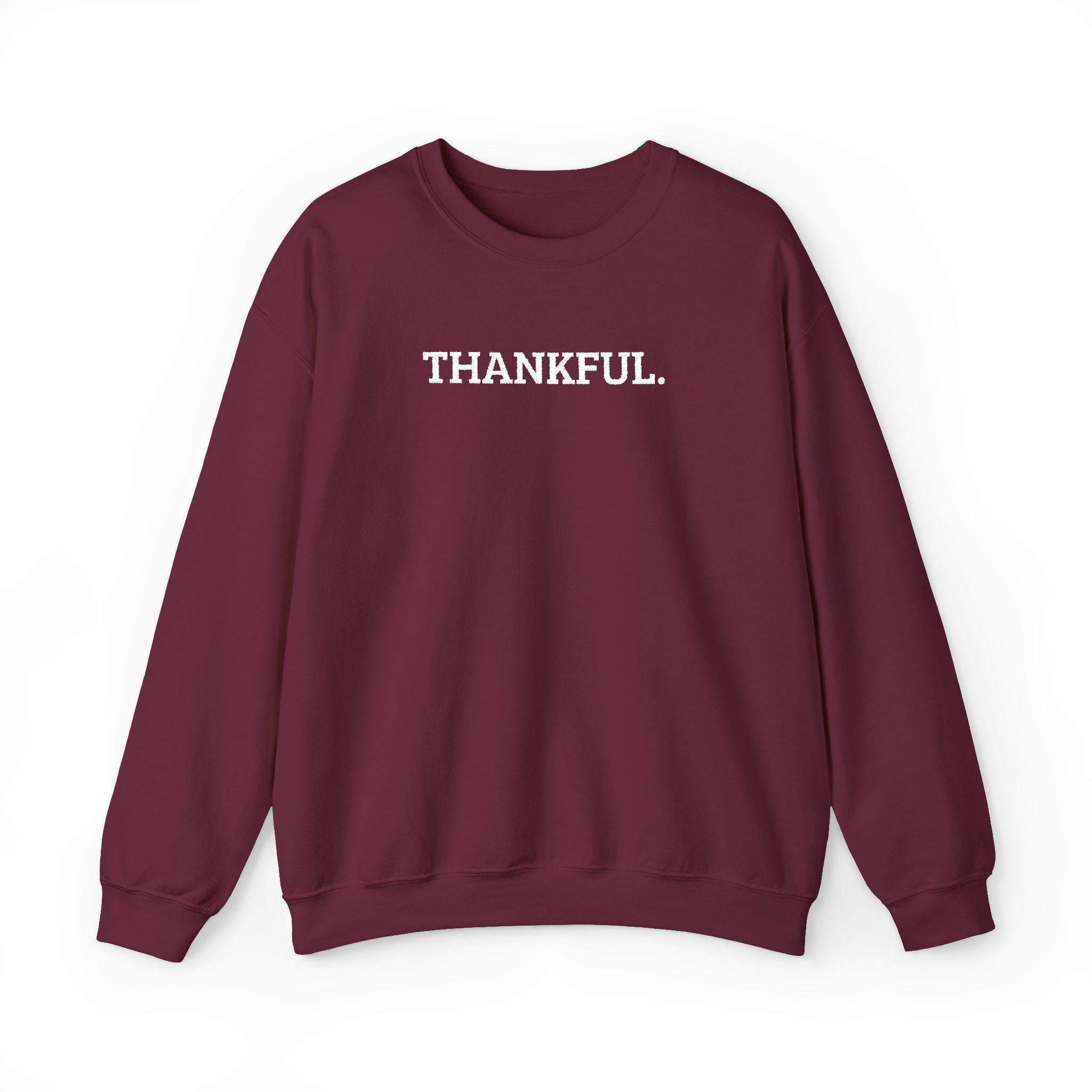 Thankful Embroidered Crewneck Sweatshirt | Cozy Fall Fashion, Gratitude Gift