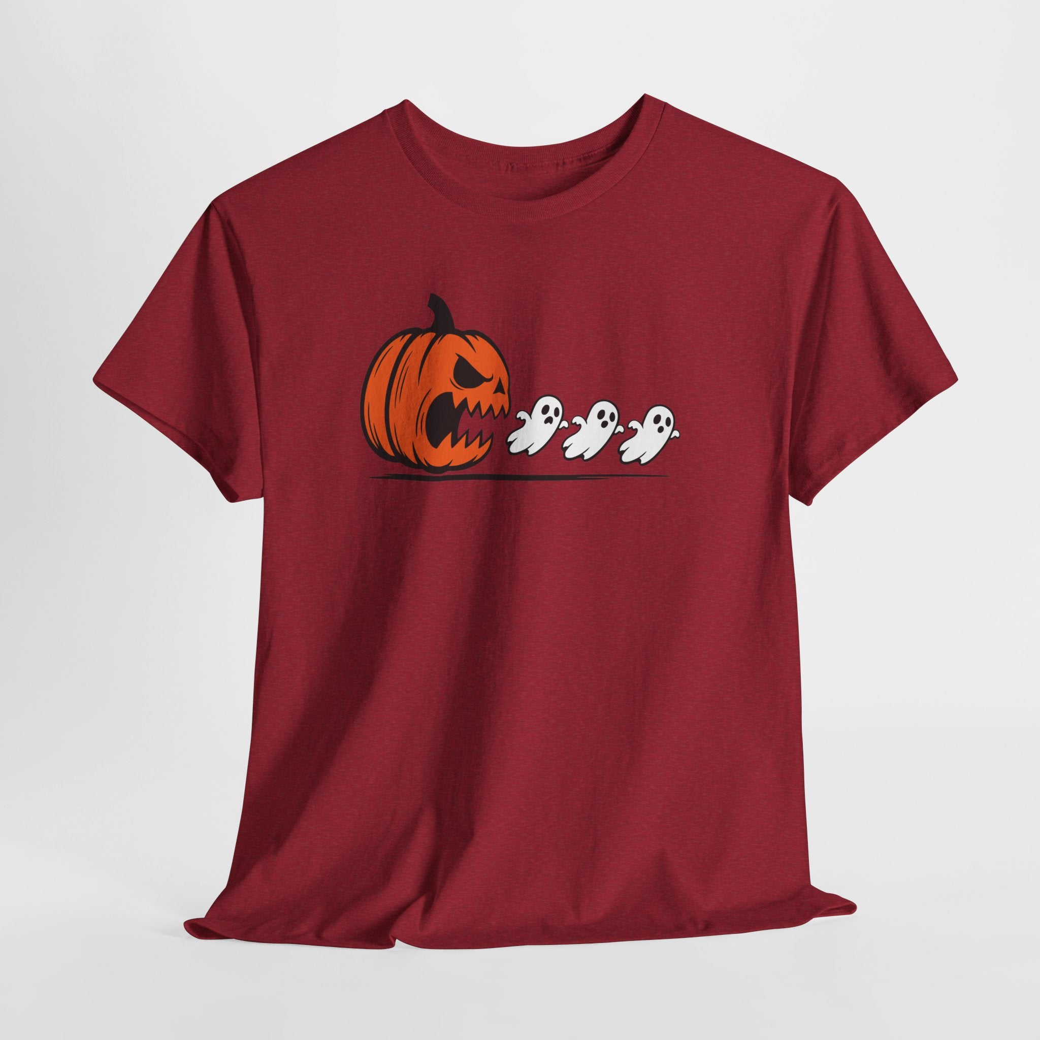 Halloween Pumpkin & Ghosts Tee — Spooky Cute Fall T-Shirt