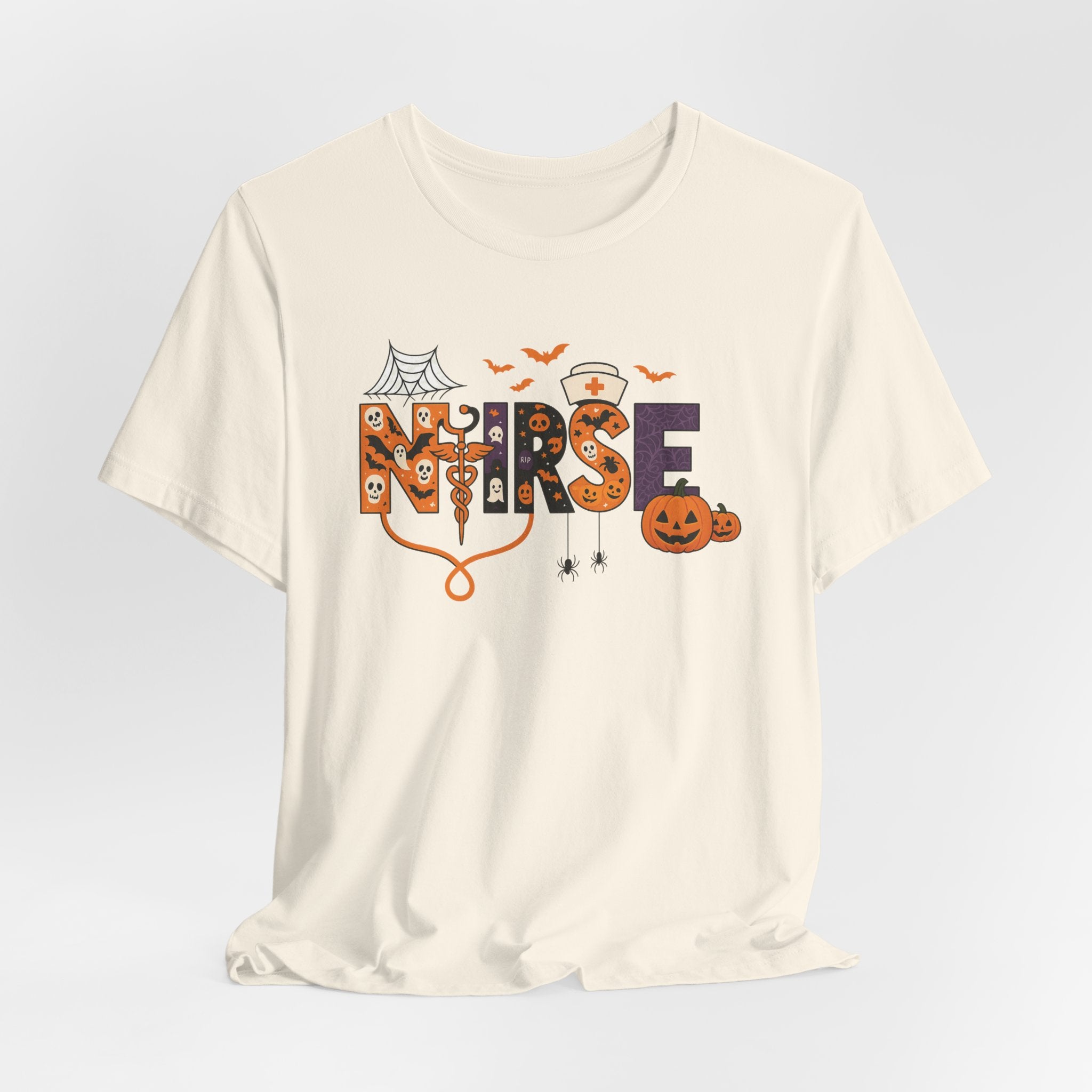 Halloween Nurse T-Shirt, Unisex Short Sleeve Spooky Halloween Costume