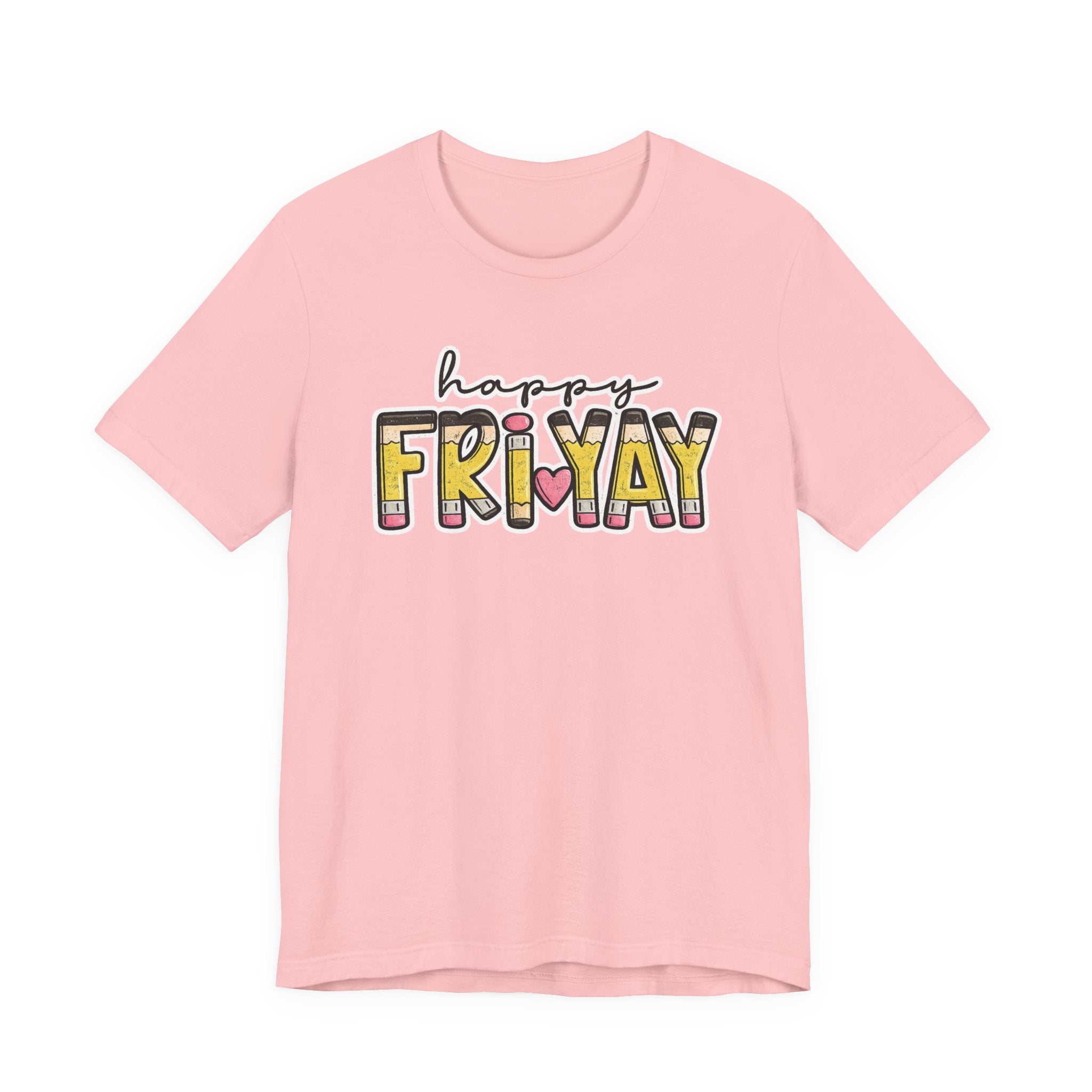 Happy Friyay Teacher Shirt  Friday Teacher Tee  Pencil Graphic T-Shirt