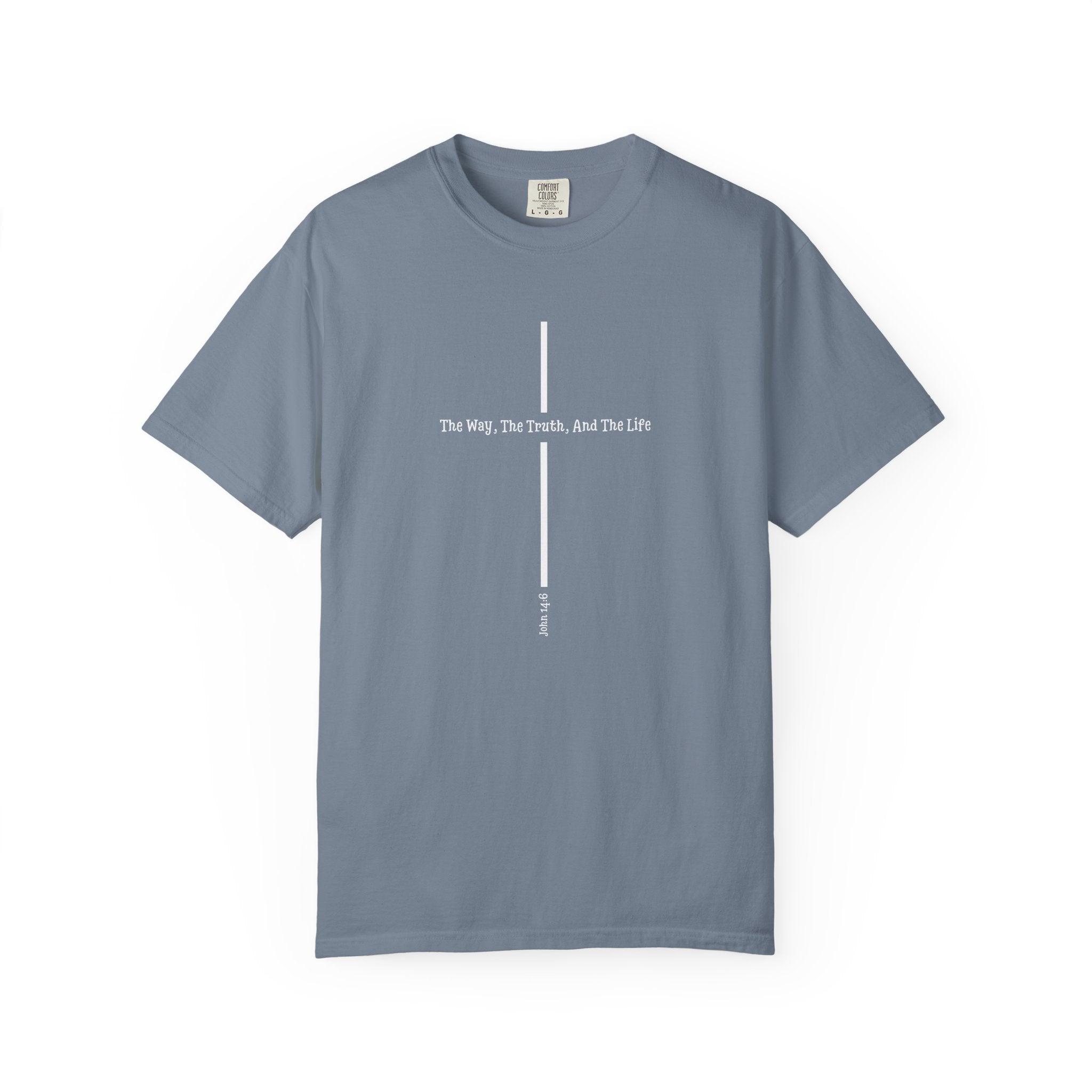 John 14:6 Shirt The Way The Truth The Life, Minimalist Christian Cross Tee, Faith T-Shirt, Scripture Verse Religious Gift