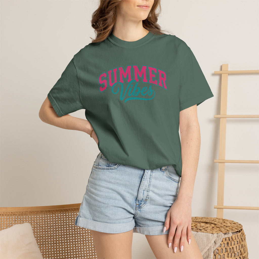 Summer Vibes T-Shirt — Retro Script Graphic Tee