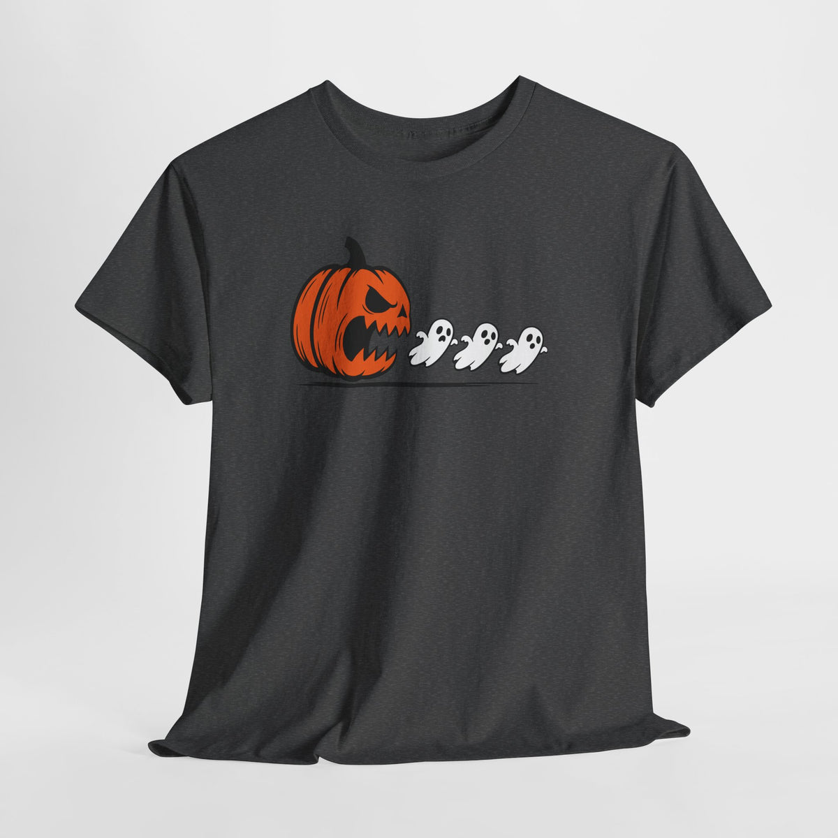 Halloween Pumpkin & Ghosts Tee — Spooky Cute Fall T-Shirt