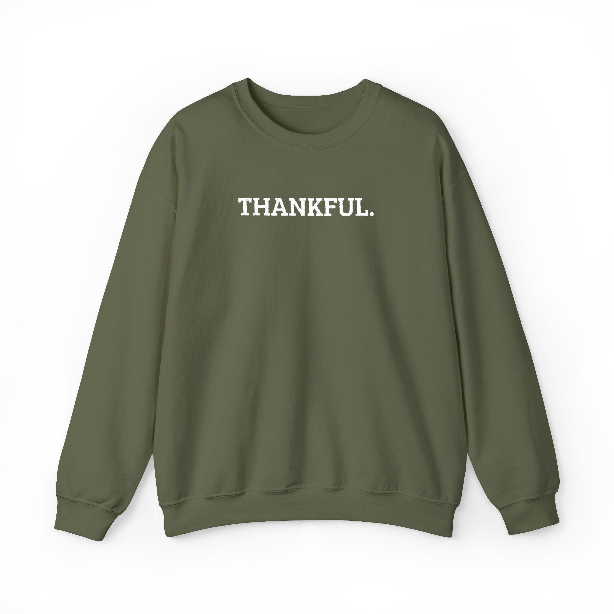 Thankful Embroidered Crewneck Sweatshirt | Cozy Fall Fashion, Gratitude Gift