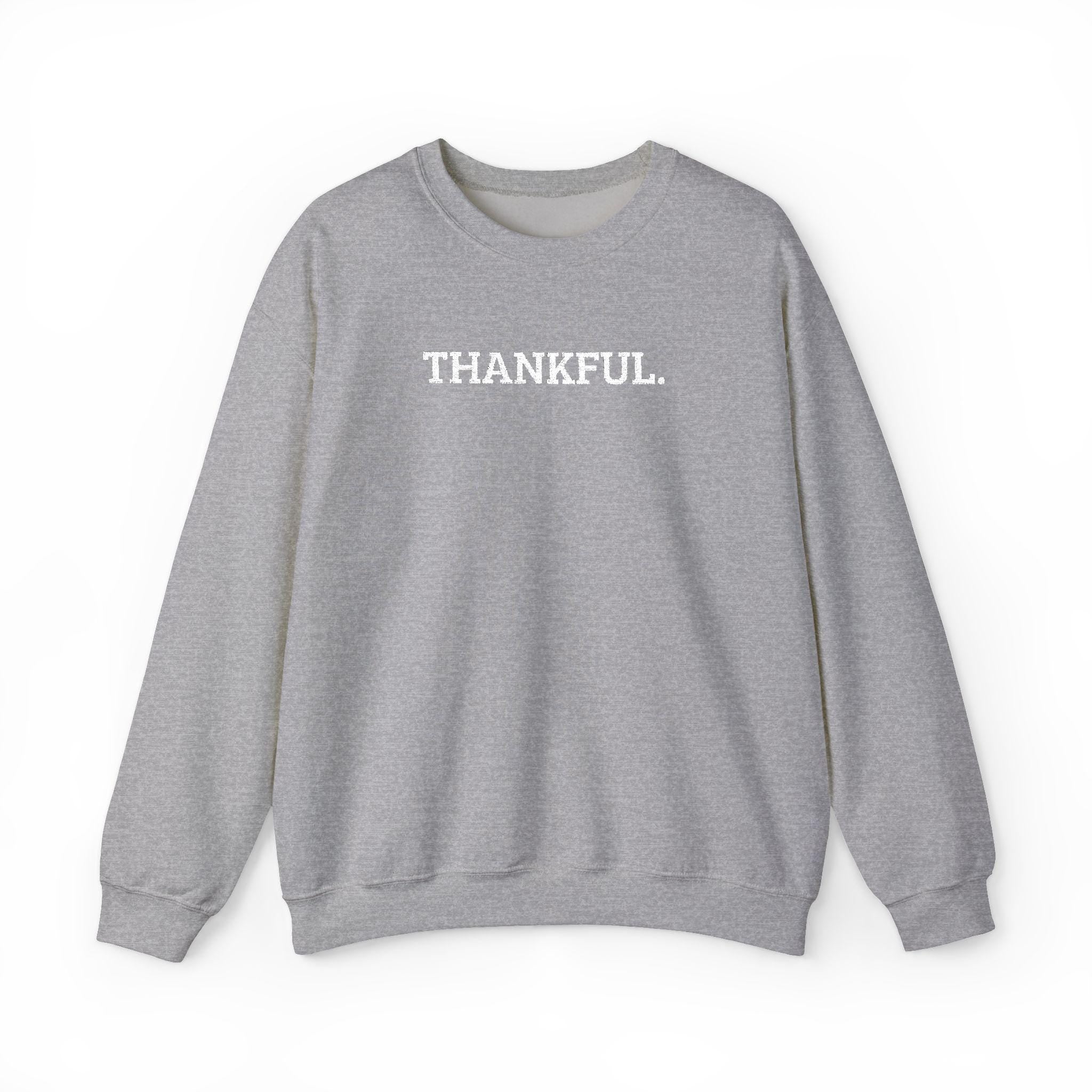 Thankful Embroidered Crewneck Sweatshirt | Cozy Fall Fashion, Gratitude Gift