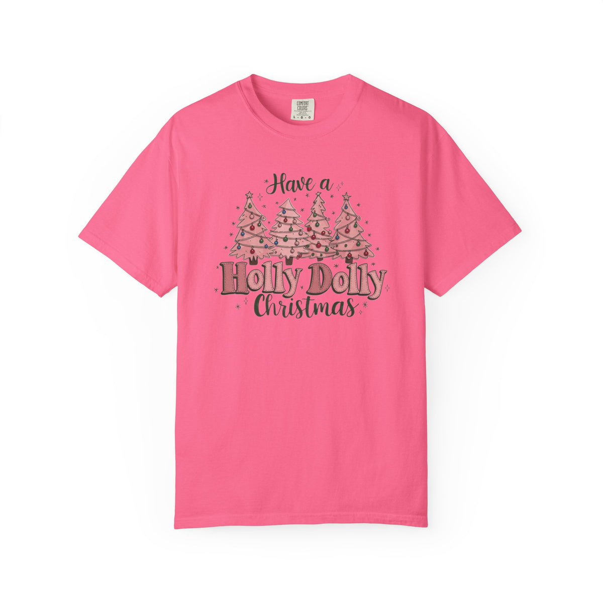 Have a Holly Dolly Christmas T-Shirt | Comfort Colors 1717 Vintage Christmas Graphic Tee