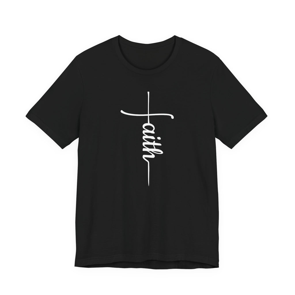 Faith Cross Shirt, Christian T-Shirt, Minimalist Scripture Tee, Bella Canvas 3001 Unisex, Religious Gift for Women Men