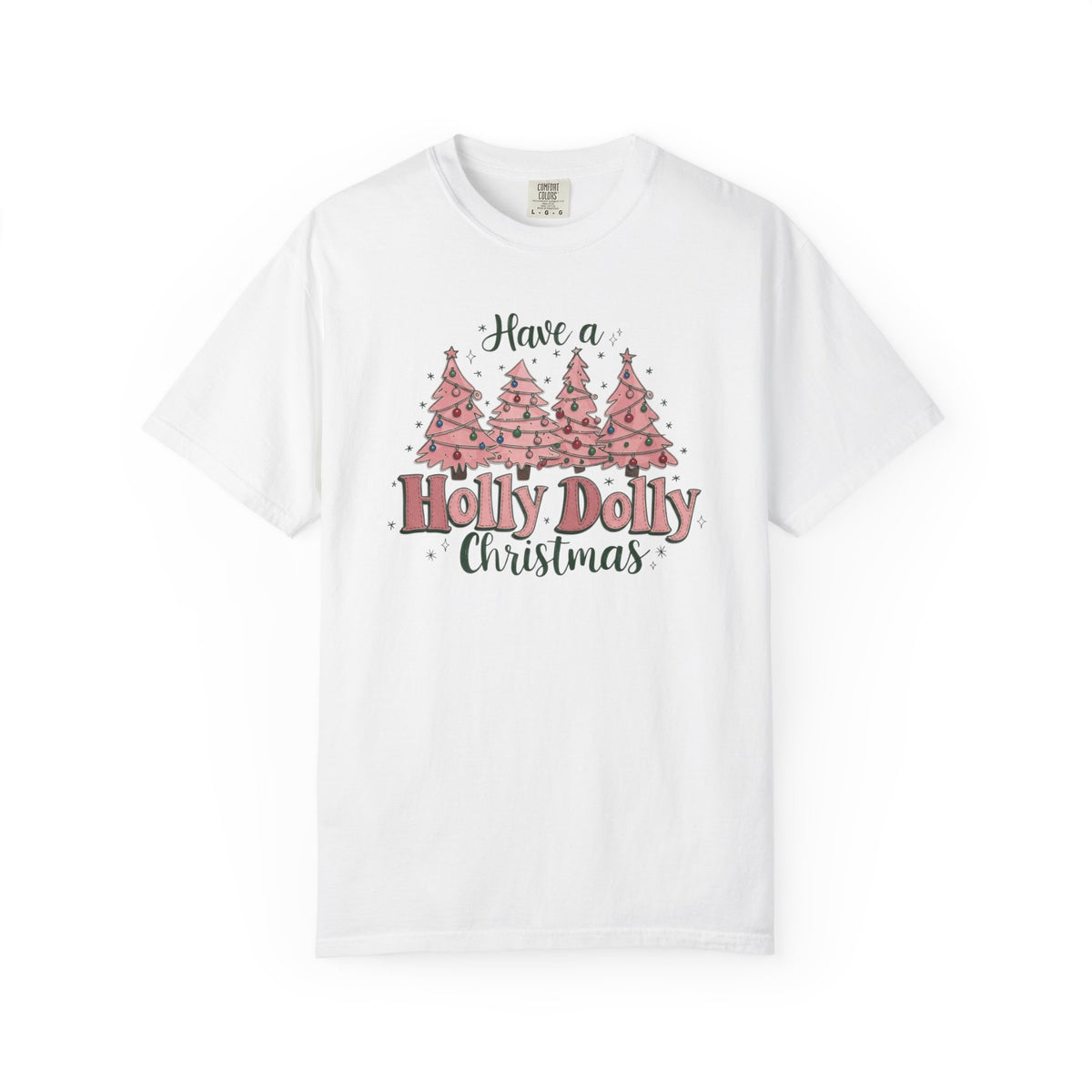 Have a Holly Dolly Christmas T-Shirt | Comfort Colors 1717 Vintage Christmas Graphic Tee