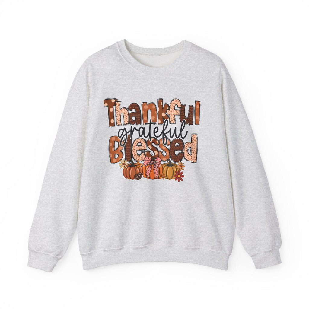 Thankful & Blessed Crewneck Sweatshirt | Fall Fashion, Thanksgiving Gift, Cozy Casualwear, Autumn Apparel, Unisex Sweatshirt