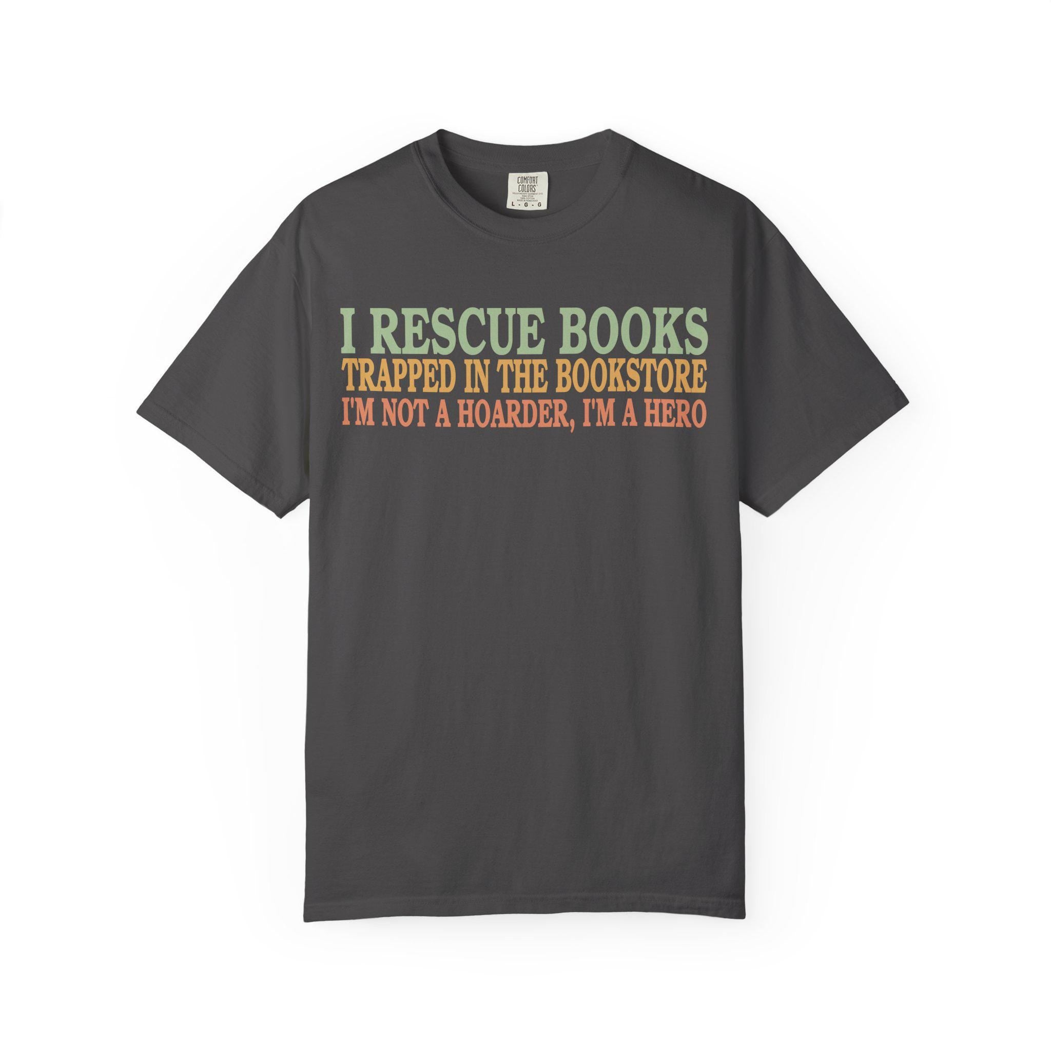 Book Lovers Unisex T-Shirt, I Rescue Books Graphic Tee,  Gift for Bookworms,