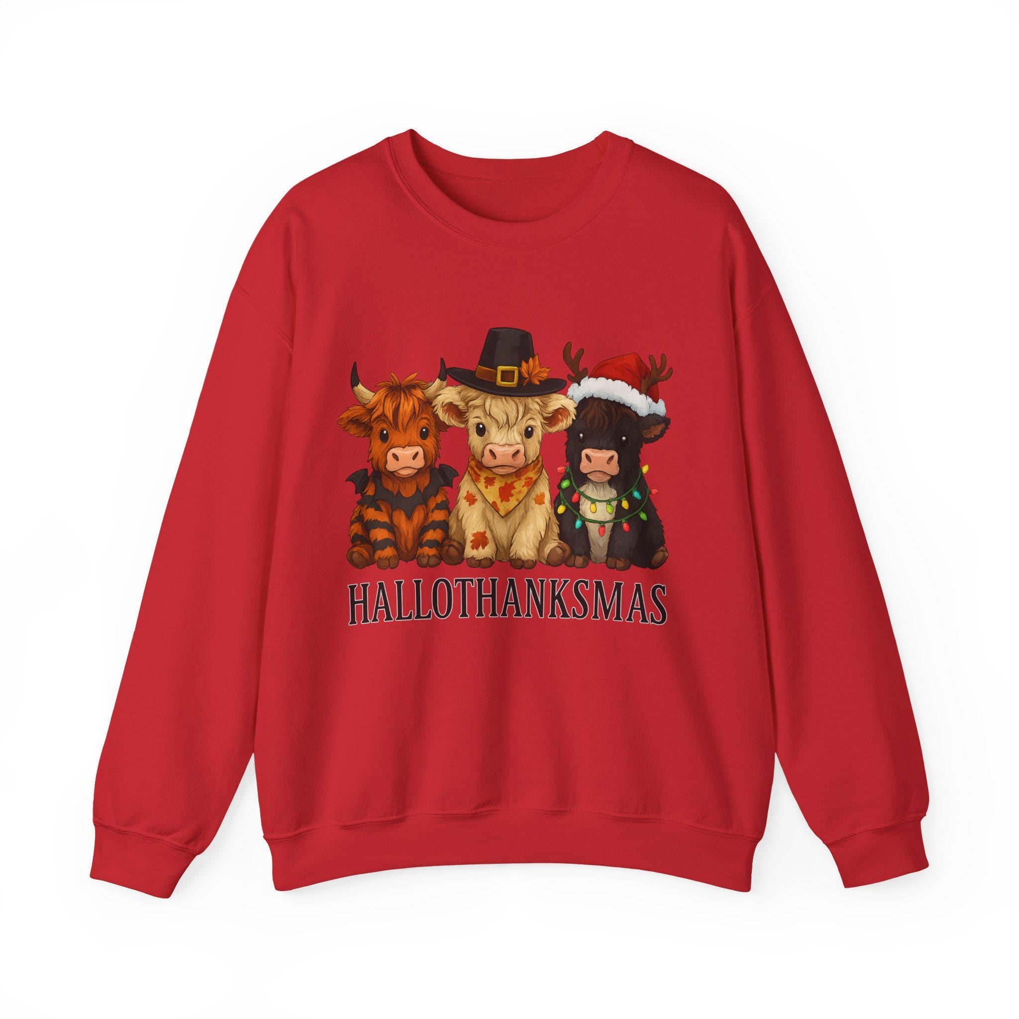 Festive Animal Sweatshirt, Cozy Holiday Apparel, Cute Crewneck for Fall, Thanksgiving and Christmas, Perfect Gift for Animal Lovers