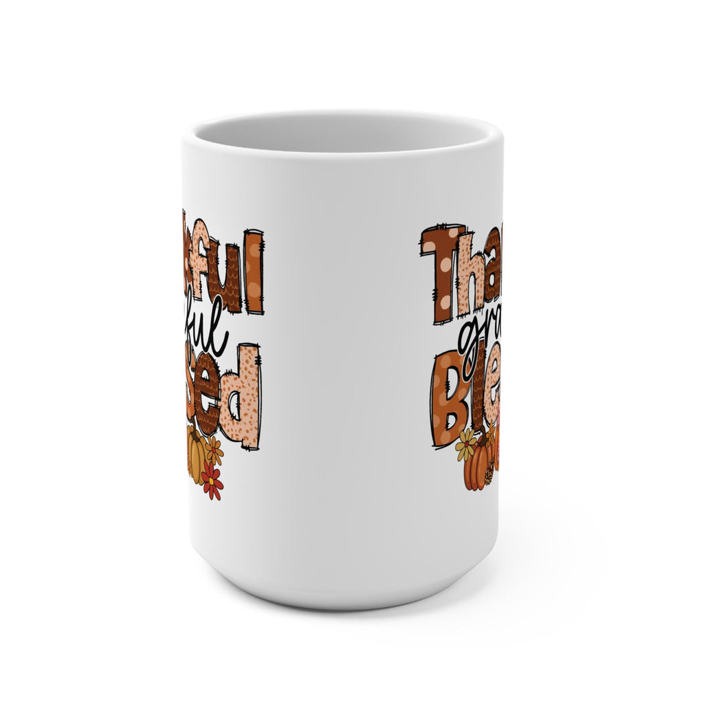 Thankful Grateful Blessed Mug | Fall Coffee Cup, Thanksgiving Gift, Autumn Decor, Cute Mugs for Friends, Cozy Kitchenware