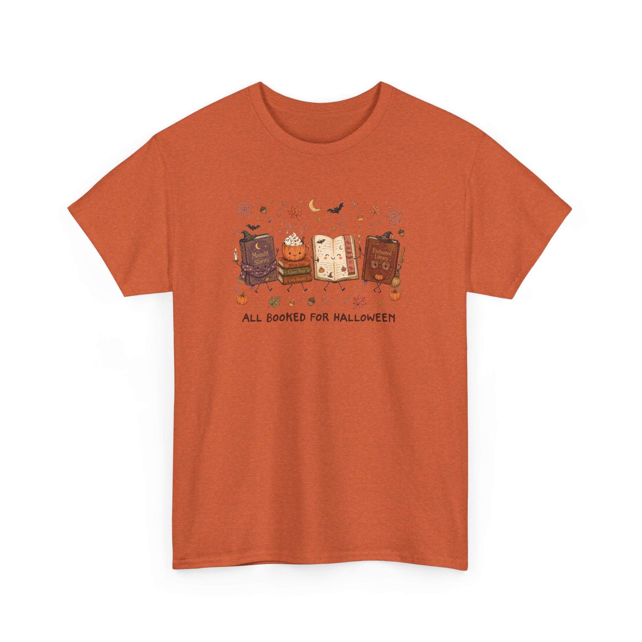 Halloween Book Club T-Shirt — "All Booked for Halloween" Cute Spooky Reading Tee