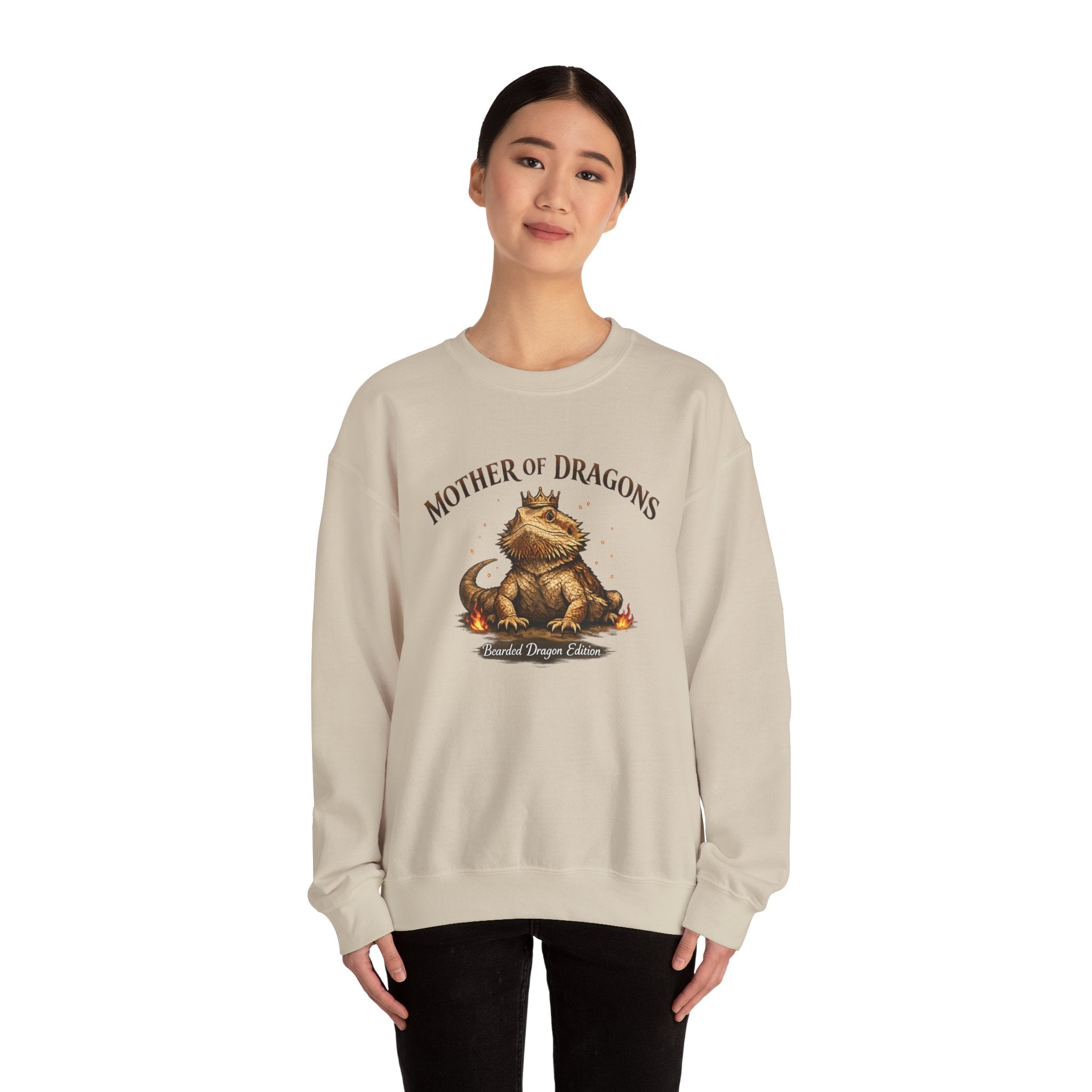 Mother of Dragons Crewneck Sweatshirt | Cute Dragon Illustration