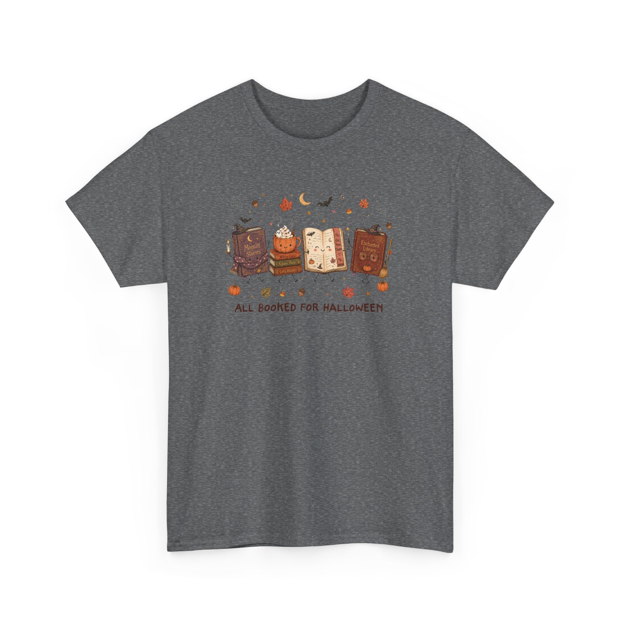 Halloween Book Club T-Shirt — "All Booked for Halloween" Cute Spooky Reading Tee