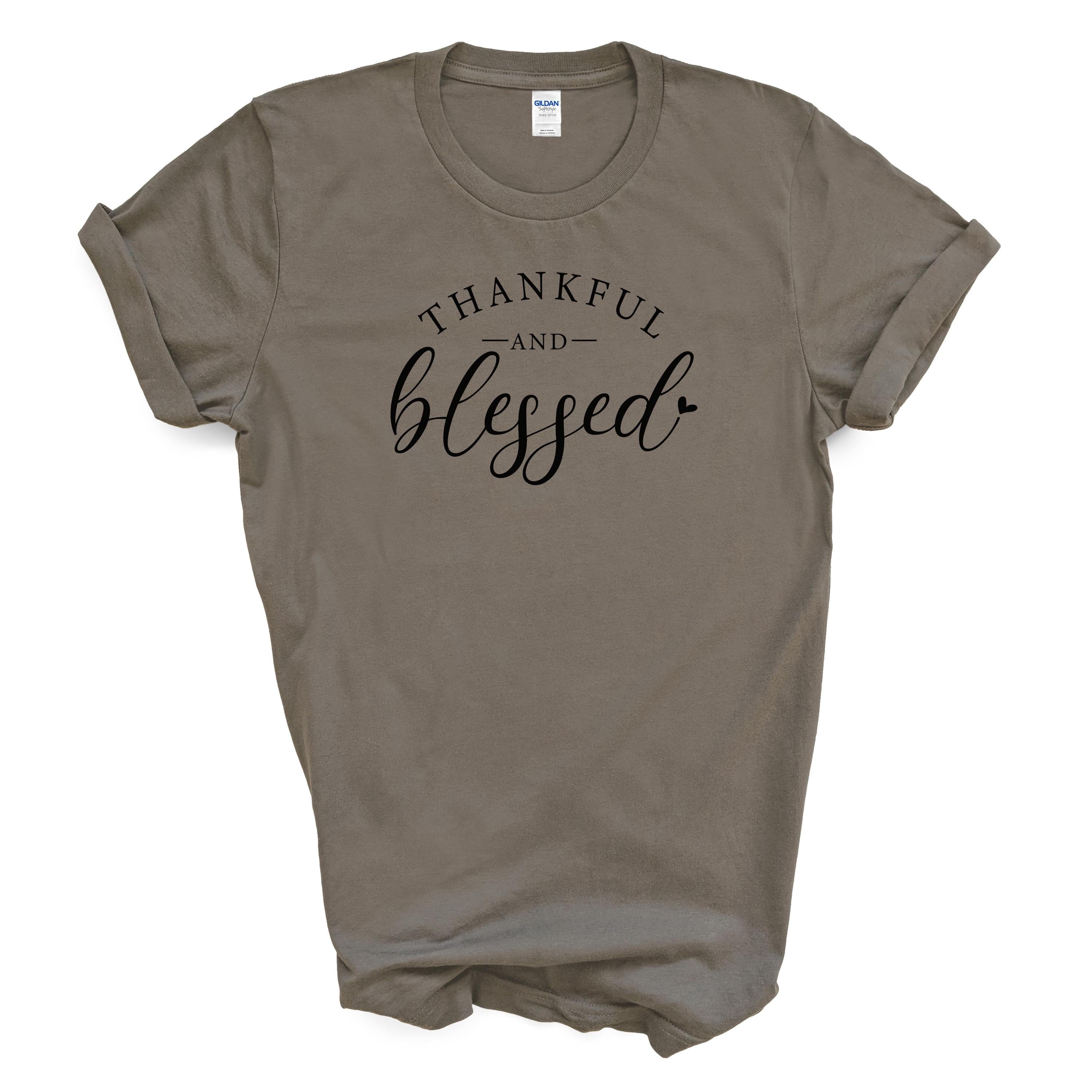 Thankful and Blessed Shirt Fall Graphic Cotton Tee Autumn Outfit