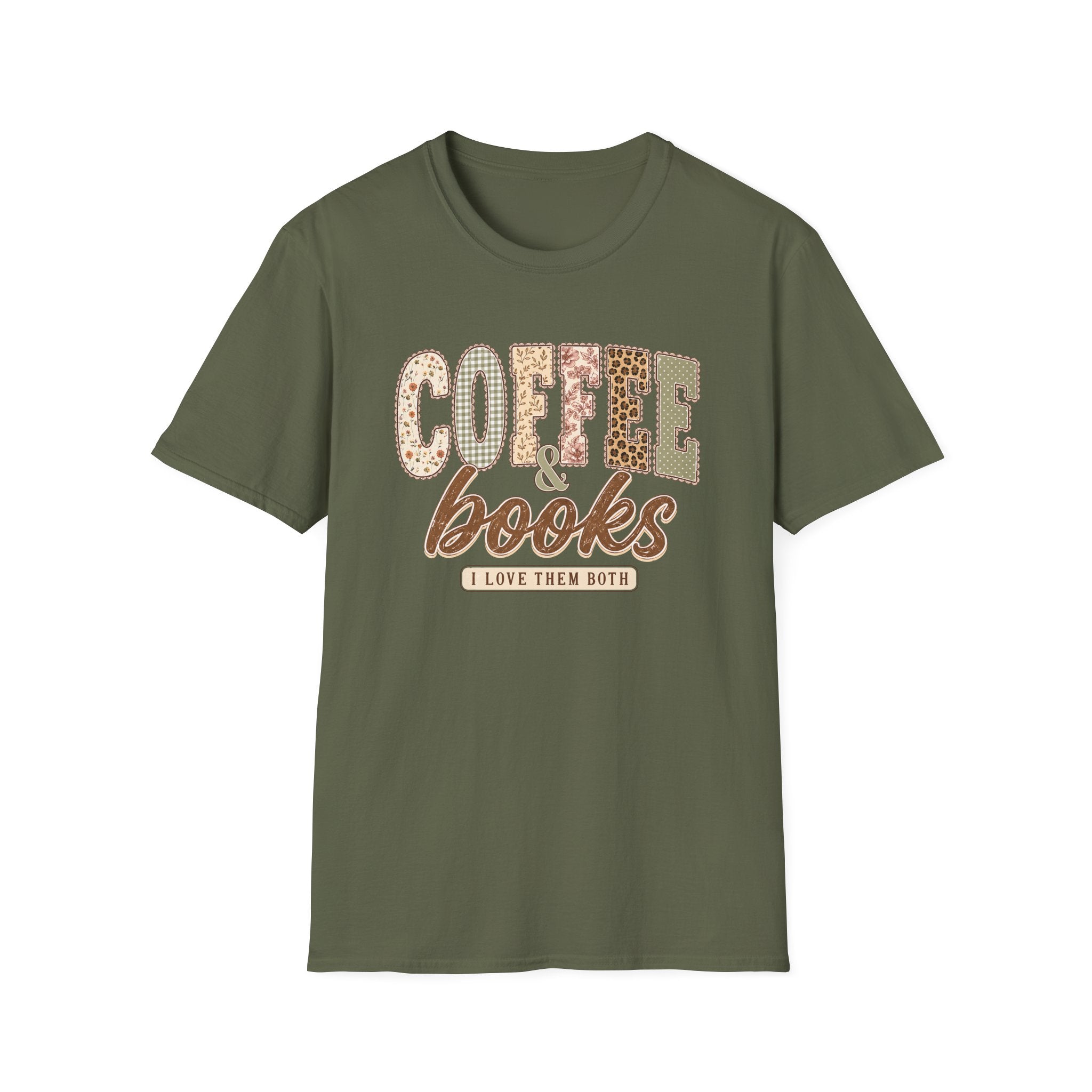 Coffee & Books I Love Them Both | Book Lover Coffee Lover Graphic Tee