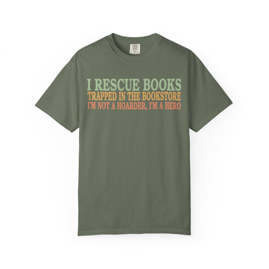 Book Lovers Unisex T-Shirt, I Rescue Books Graphic Tee,  Gift for Bookworms,
