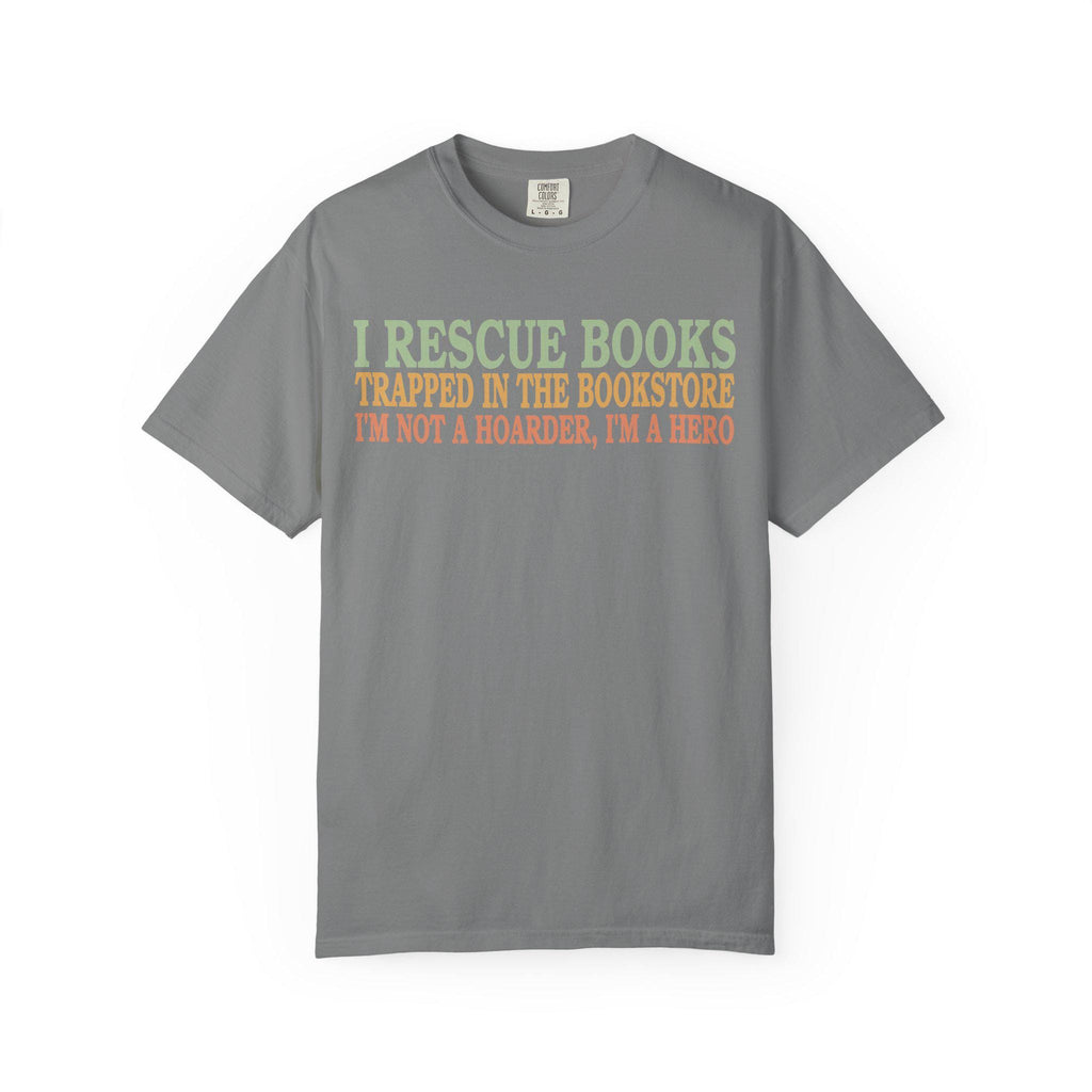 Book Lovers Unisex T-Shirt, I Rescue Books Graphic Tee,  Gift for Bookworms,