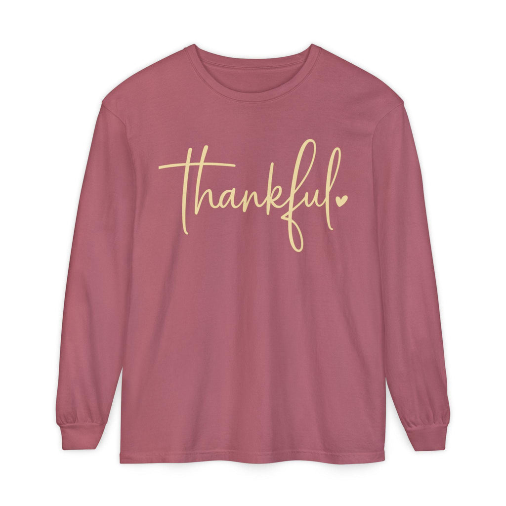 Thankful Long Sleeve T-Shirt | Cozy Fall Apparel, Thanksgiving Gift, Casual Style,