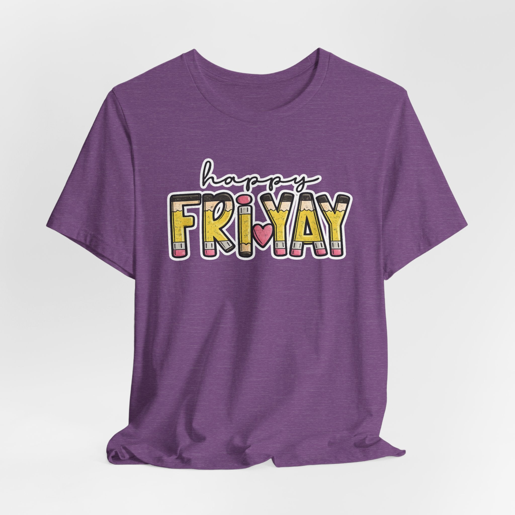 Happy Friyay Teacher Shirt  Friday Teacher Tee  Pencil Graphic T-Shirt