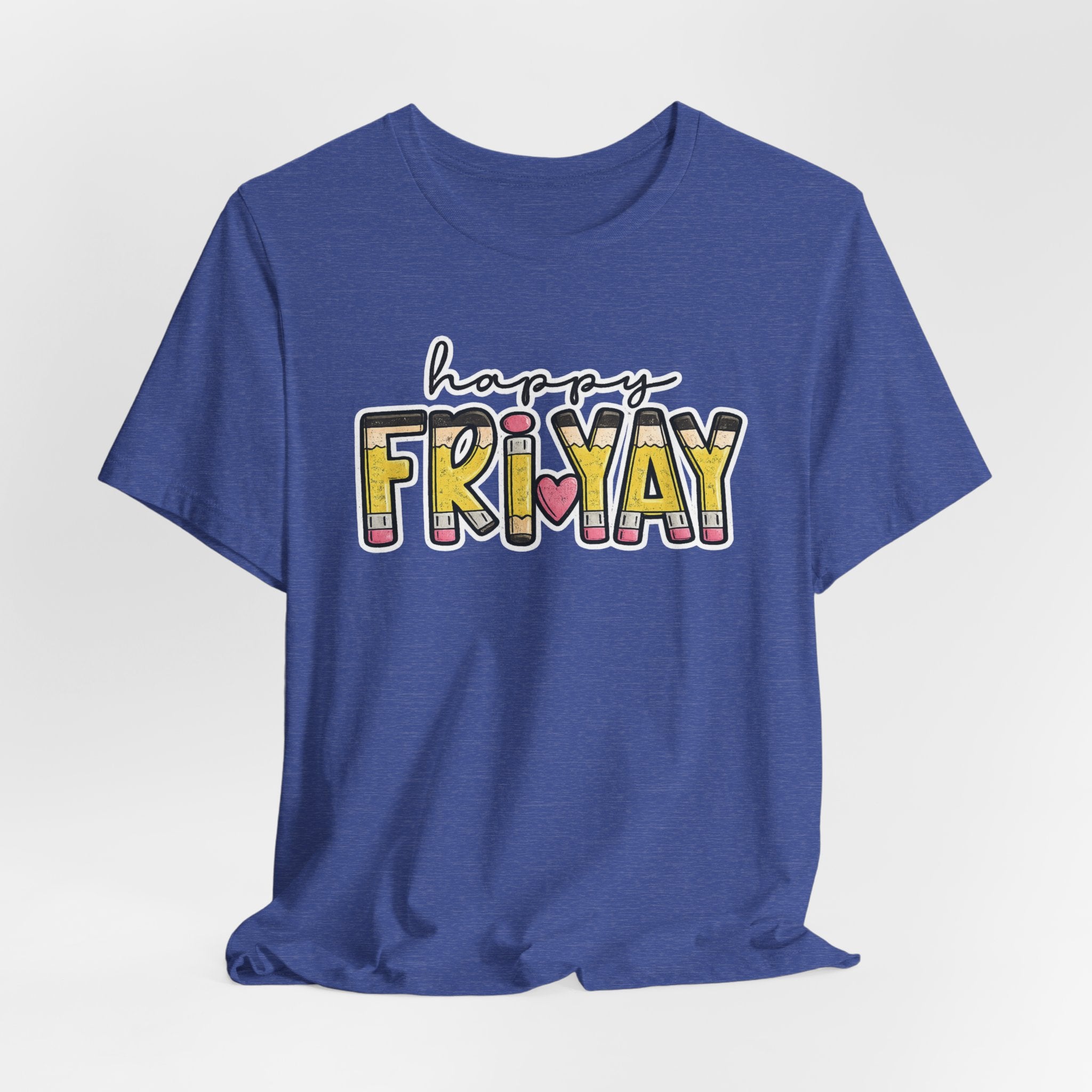 Happy Friyay Teacher Shirt  Friday Teacher Tee  Pencil Graphic T-Shirt