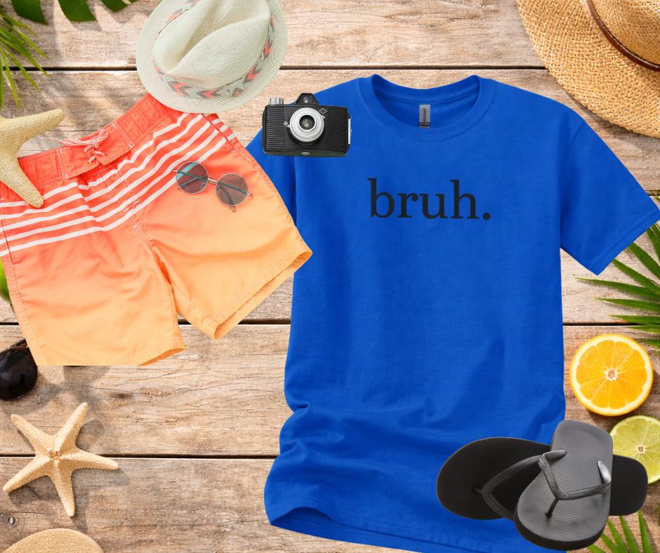 bruh. | Minimalist Funny Graphic Tee | Sarcastic T-Shirt | Unisex Softstyle | Meme Gift
