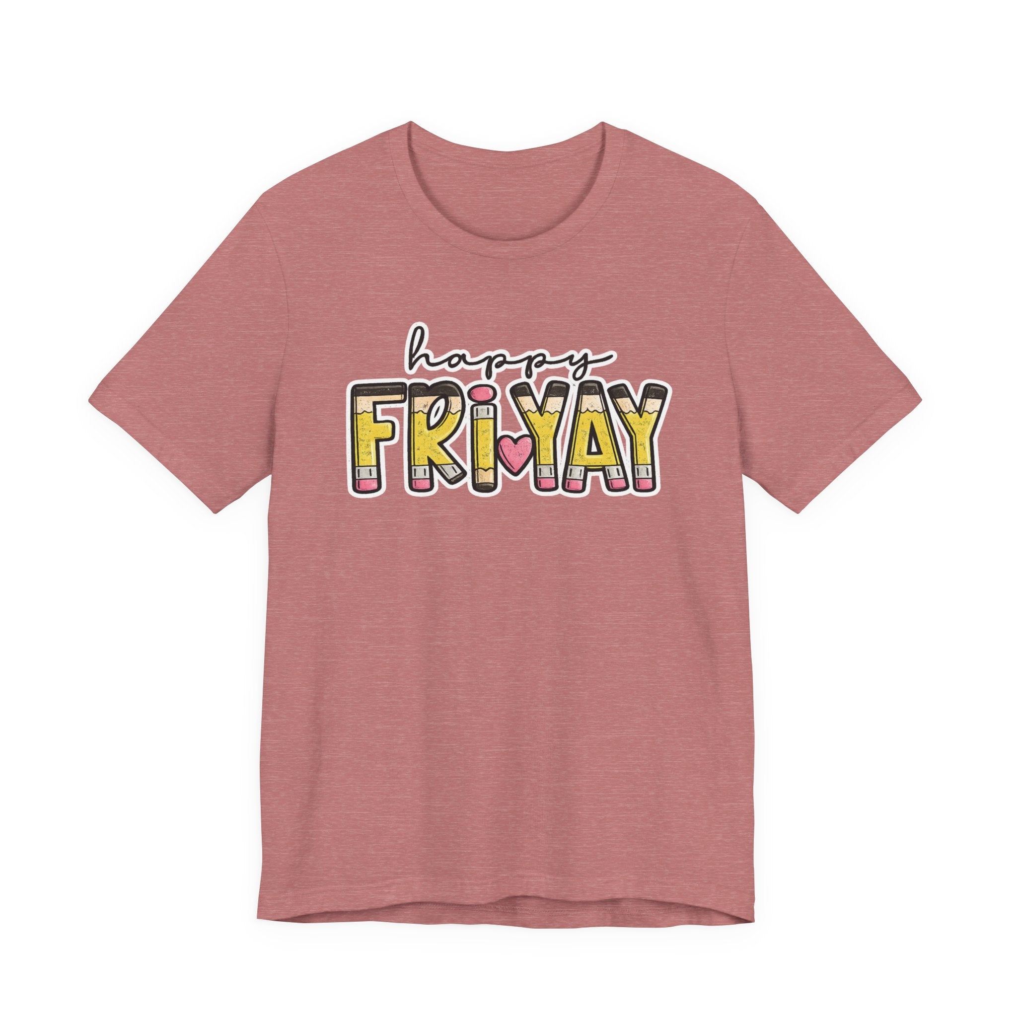 Happy Friyay Teacher Shirt  Friday Teacher Tee  Pencil Graphic T-Shirt