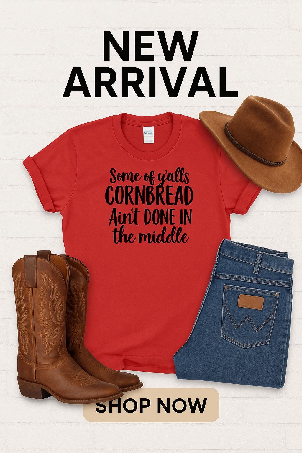 Some of Y'alls Cornbread Ain't Done in the Middle Cotton T-shirt