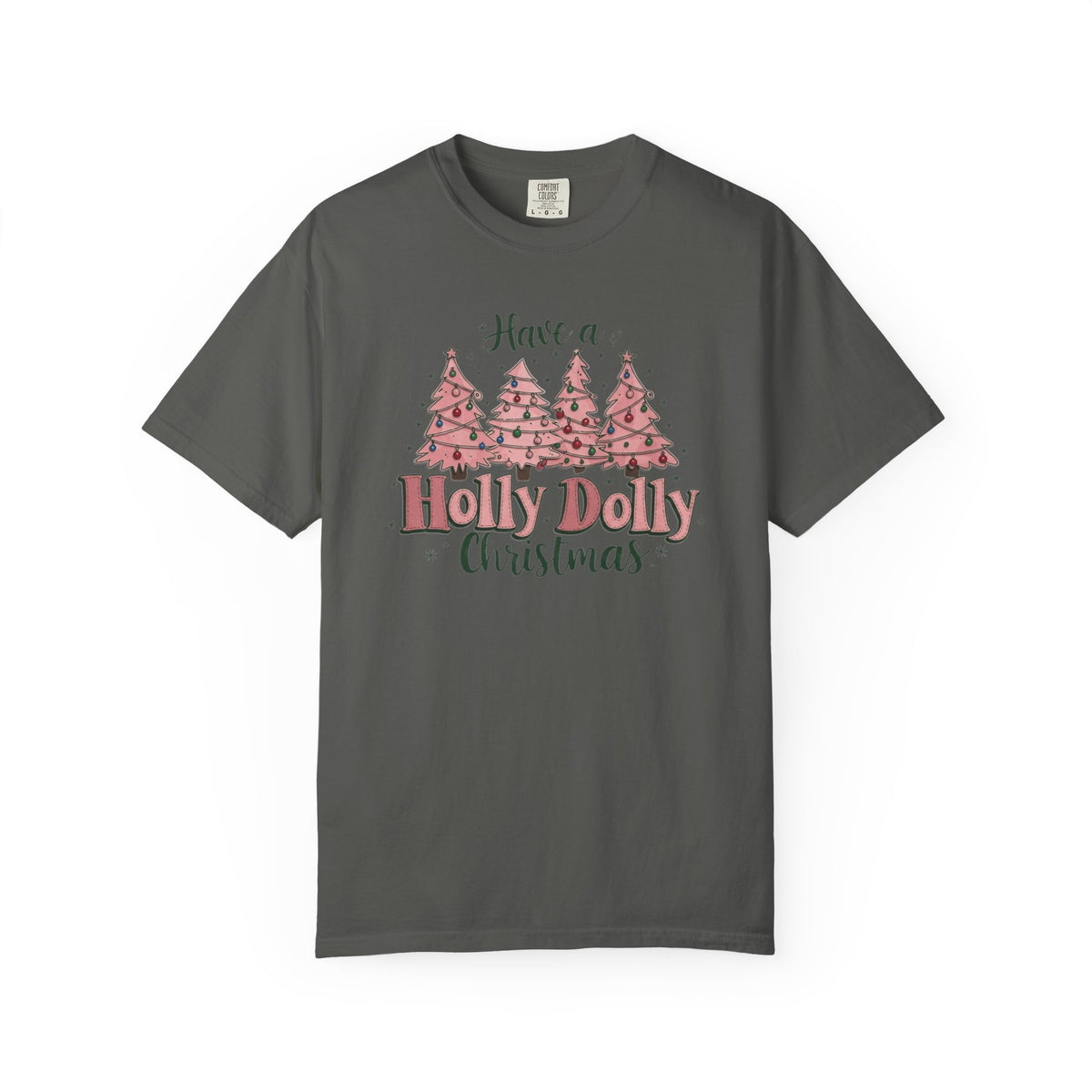 Have a Holly Dolly Christmas T-Shirt | Comfort Colors 1717 Vintage Christmas Graphic Tee