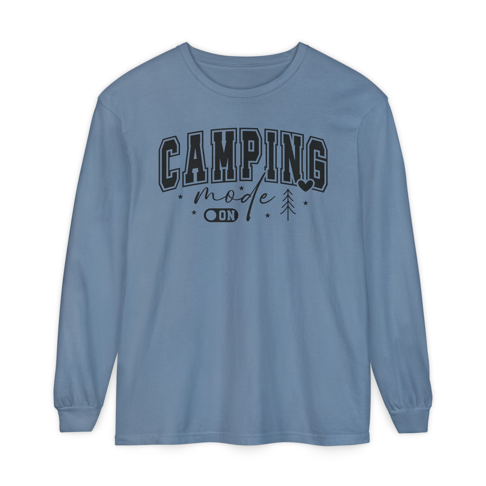 Camping Mode Long Sleeve T-Shirt — Cozy Outdoors Graphic Shirt