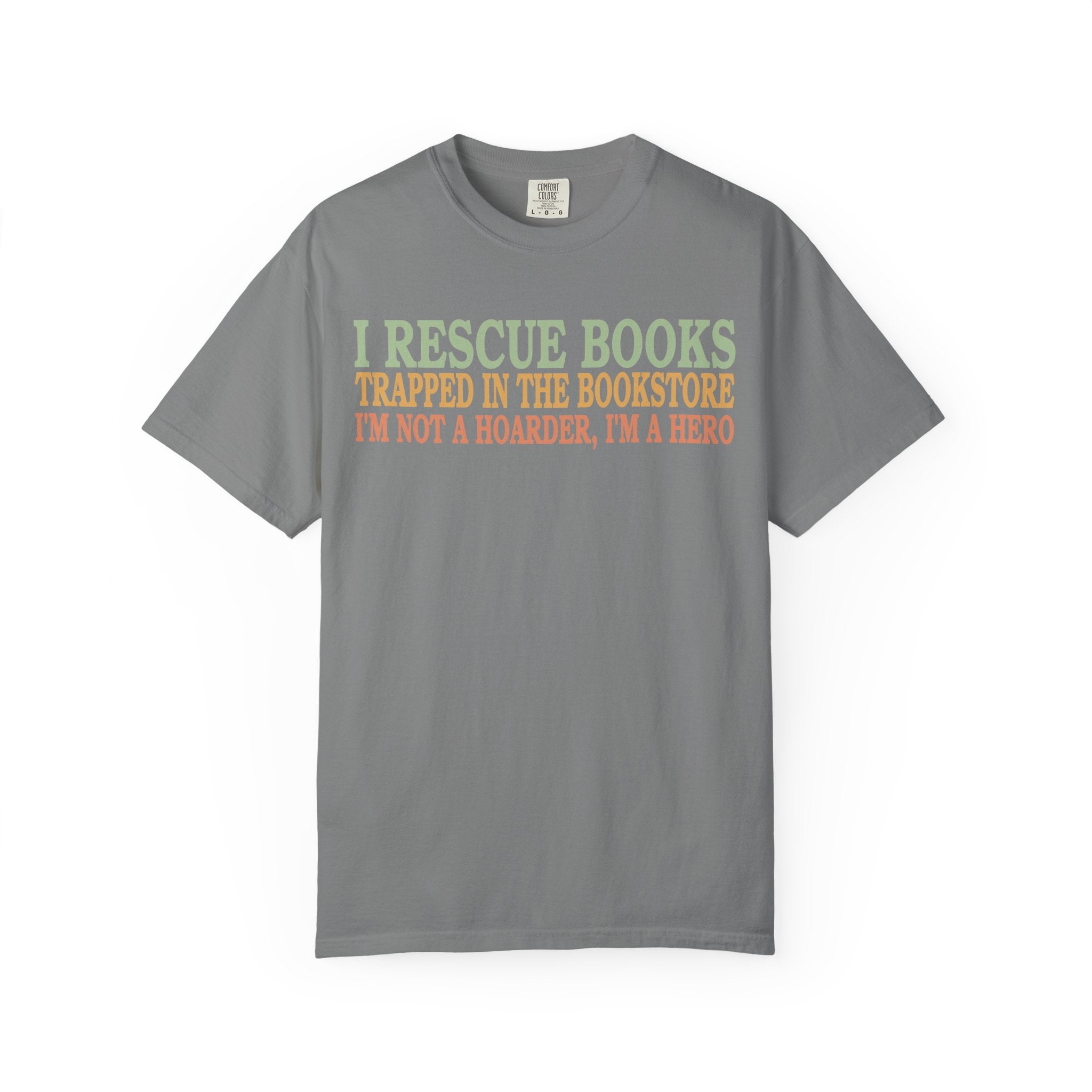 Book Lovers Unisex T-Shirt, I Rescue Books Graphic Tee,  Gift for Bookworms,